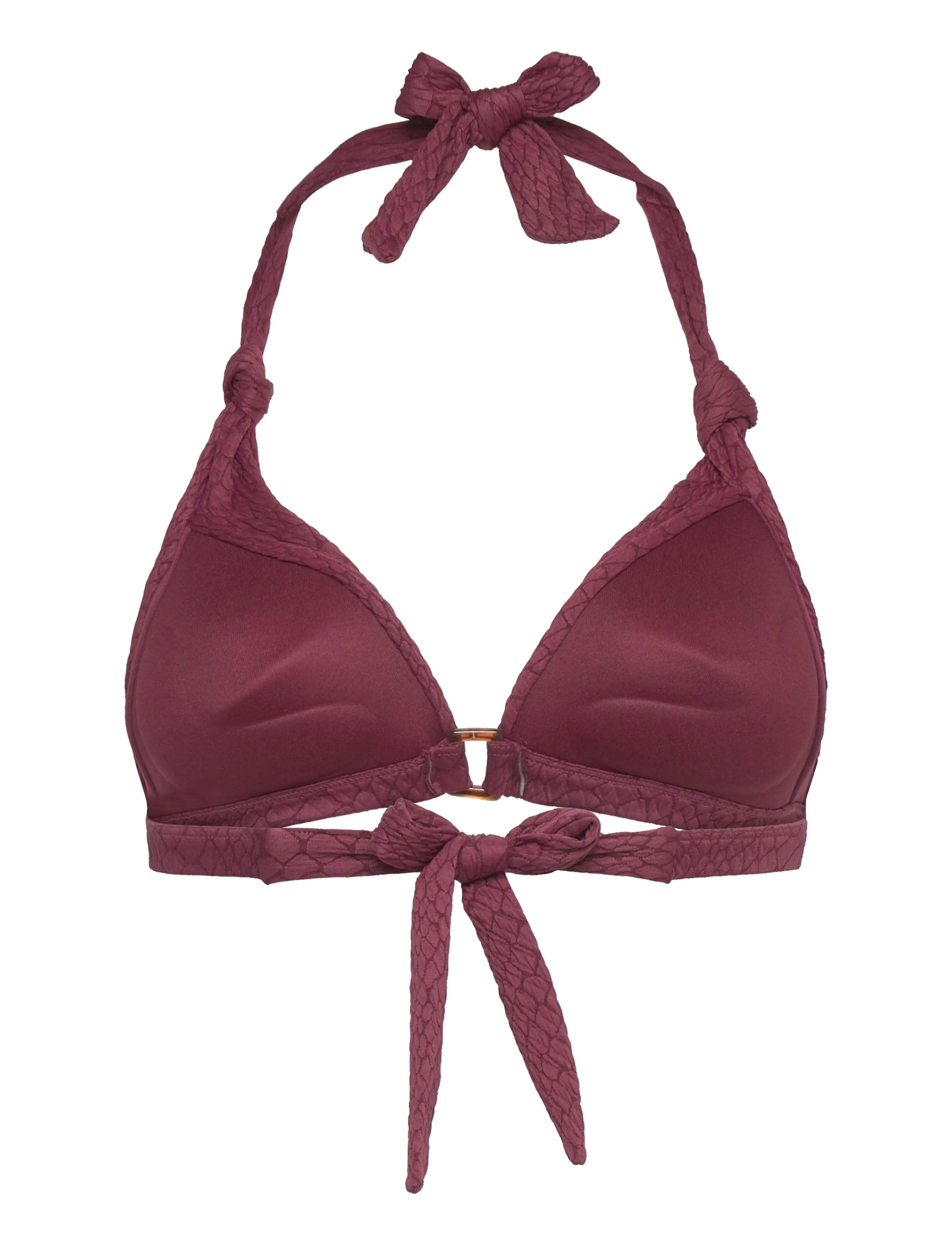 Hunkemöller - ARUBA MOULDED TRIANGLE - bikini z push-upem - burgundy - 2