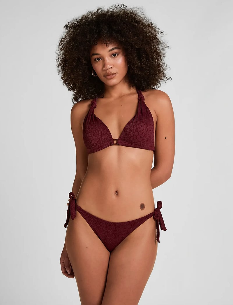 Hunkemöller - ARUBA MOULDED TRIANGLE - push-up bikinier - burgundy - 4