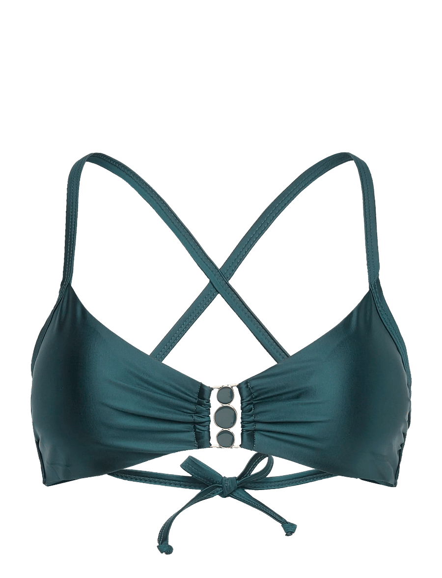 Hunkemöller - DOMINICA CROPTOP - dreieck-bikini-oberteile - deep teal - 1