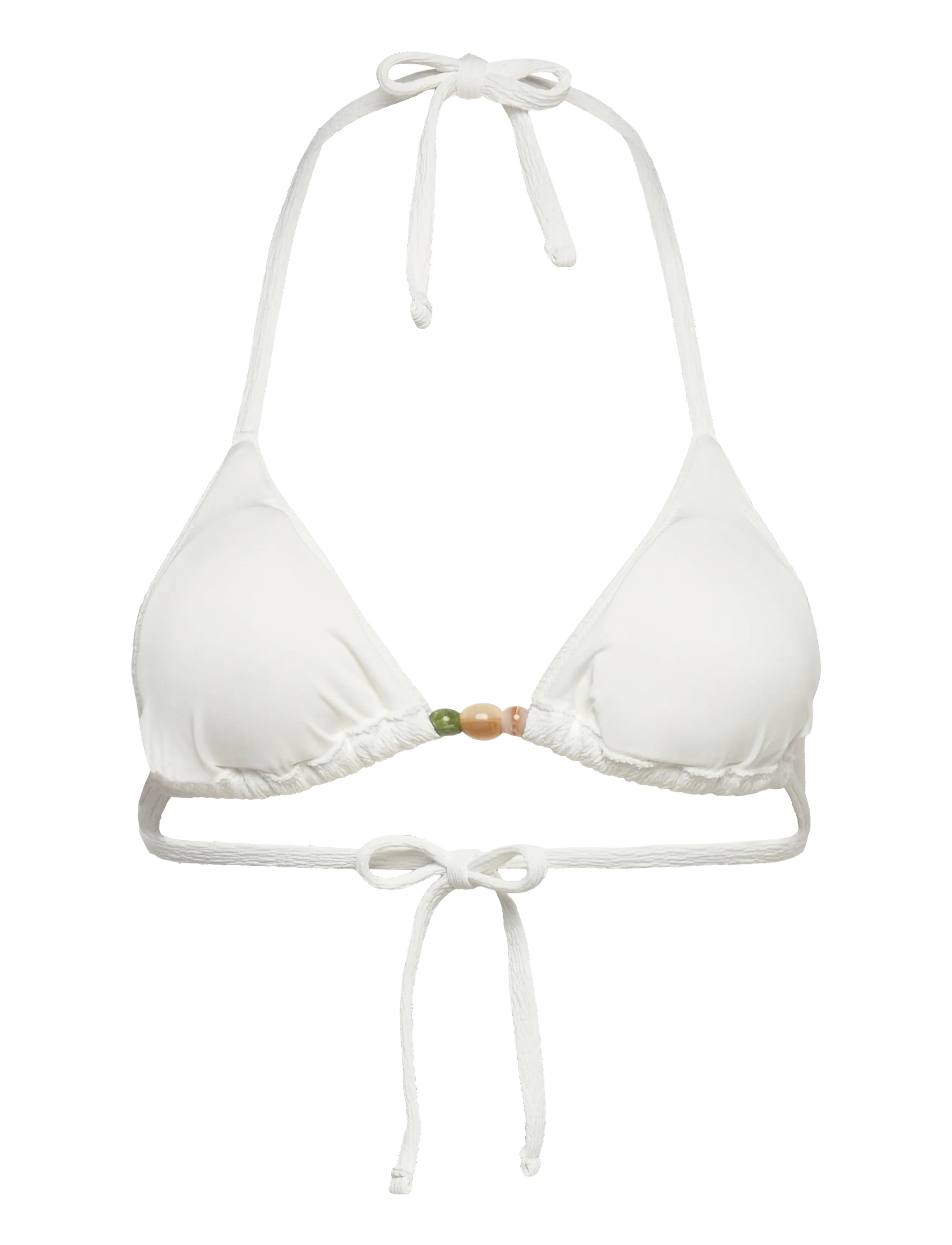Hunkemöller - CRINKLE TRIANGLE - trīsstūra bikini augšiņa - snow white - 2