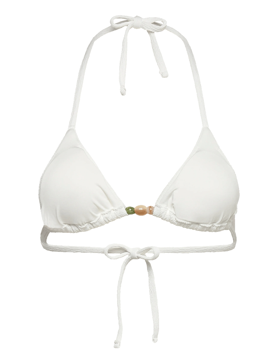 Hunkemöller - CRINKLE TRIANGLE - trīsstūra bikini augšiņa - snow white - 2