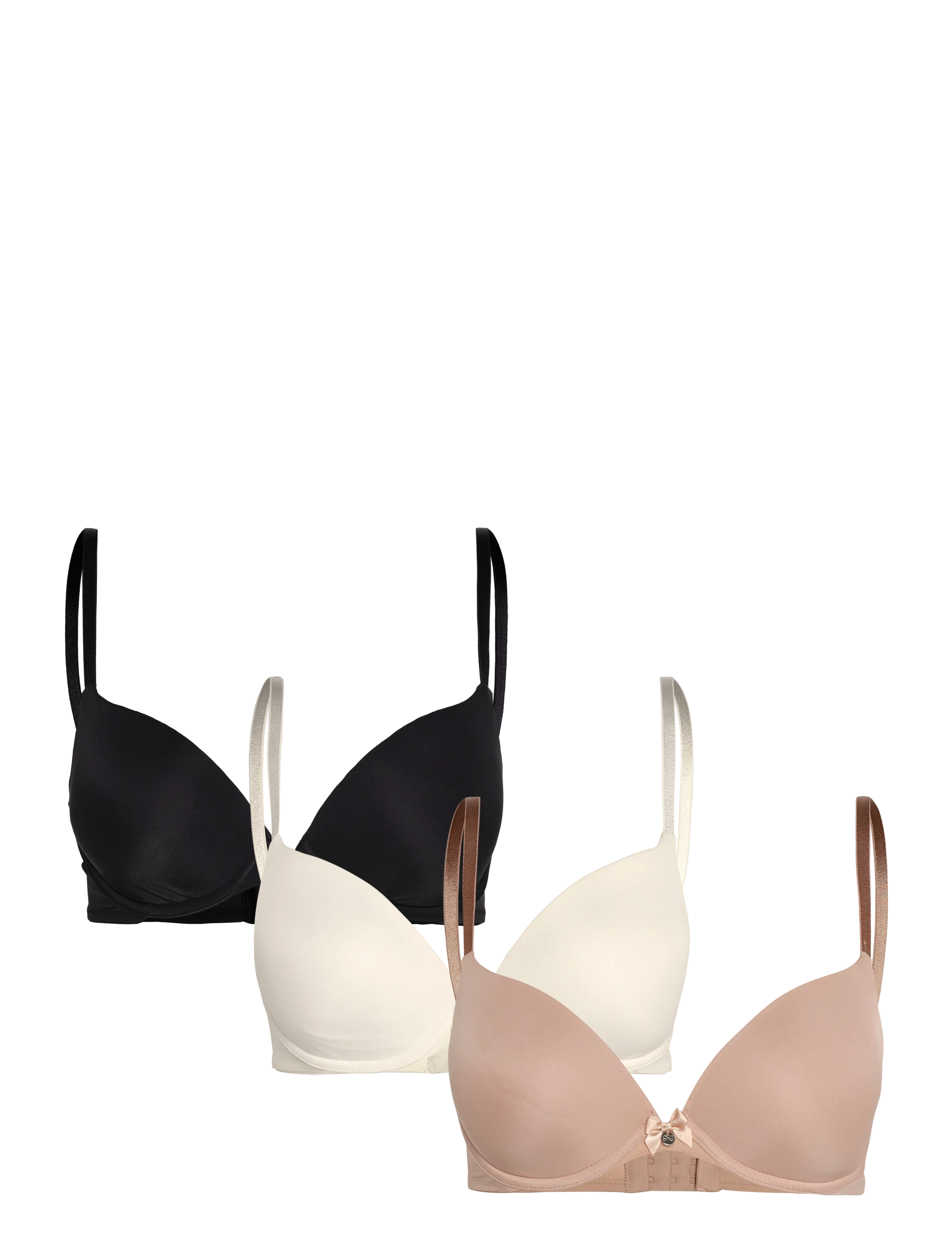 Hunkemöller P&M PP 3-PACK - Push up BHs - RUGBY TAN / beige