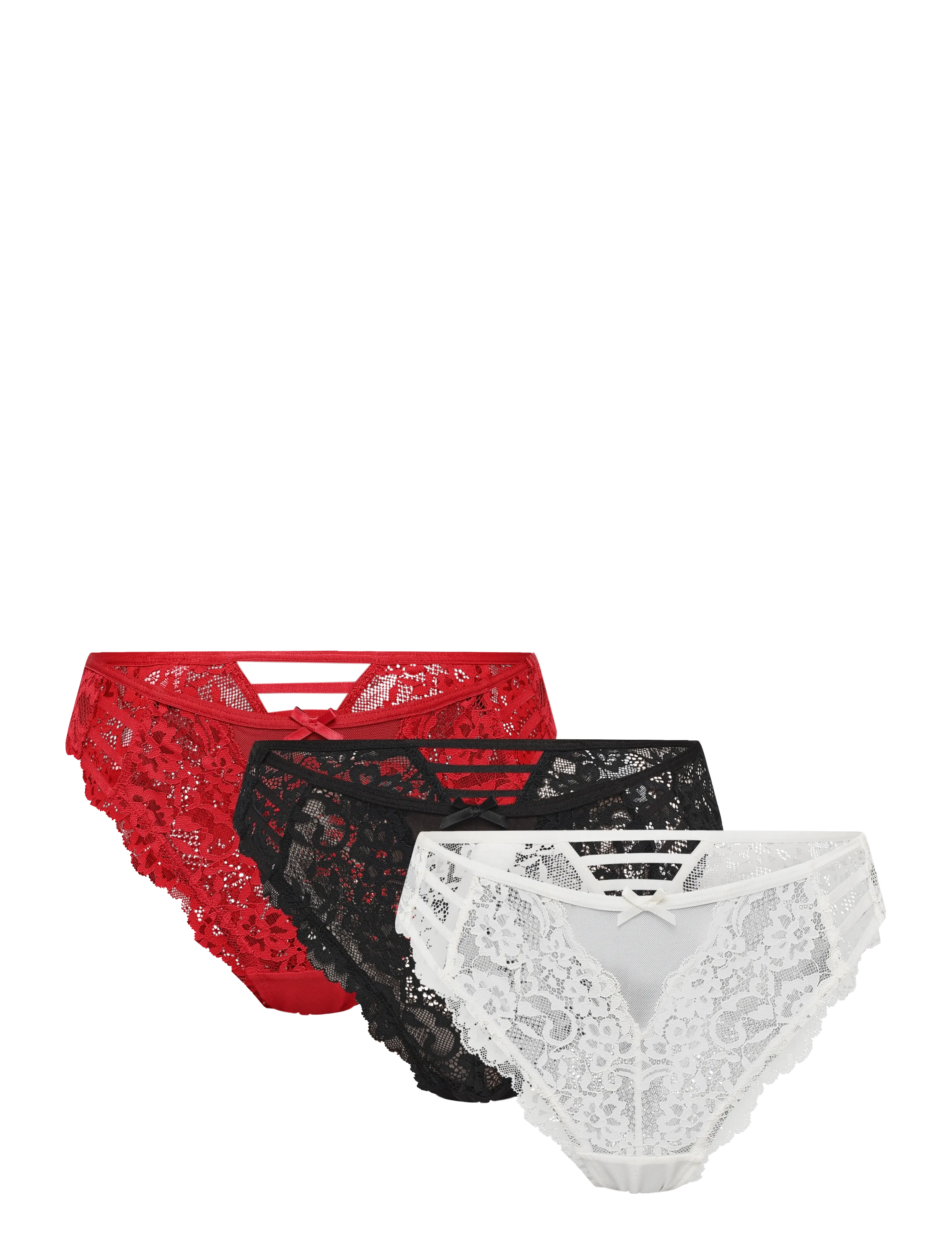 HUNKEMÖLLER Belle 3-Pack Rot - M - Damen