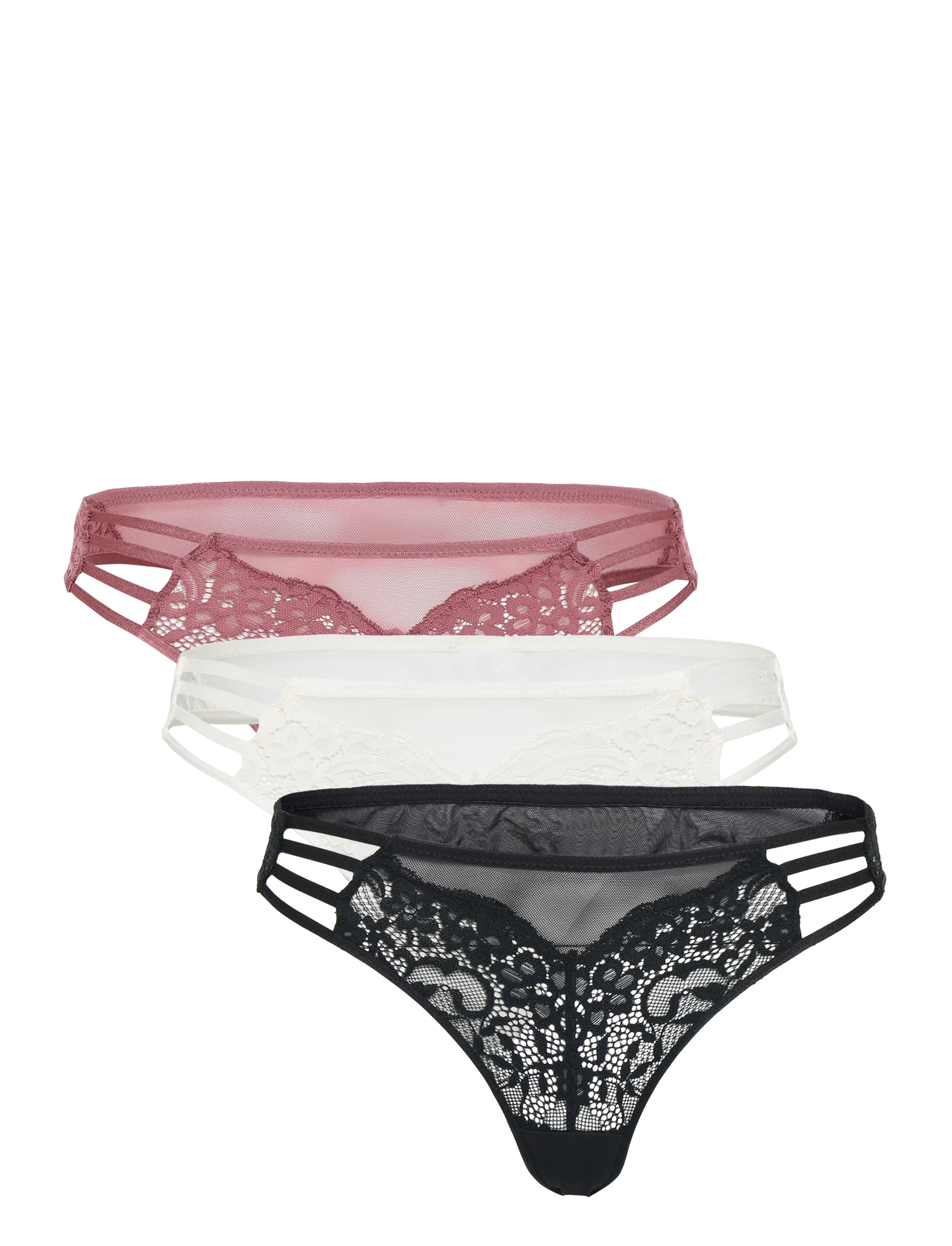 Hunkemöller BRIAR 3-PACK - Stringtrosor - RENAISSANCE ROSE / pink/rose