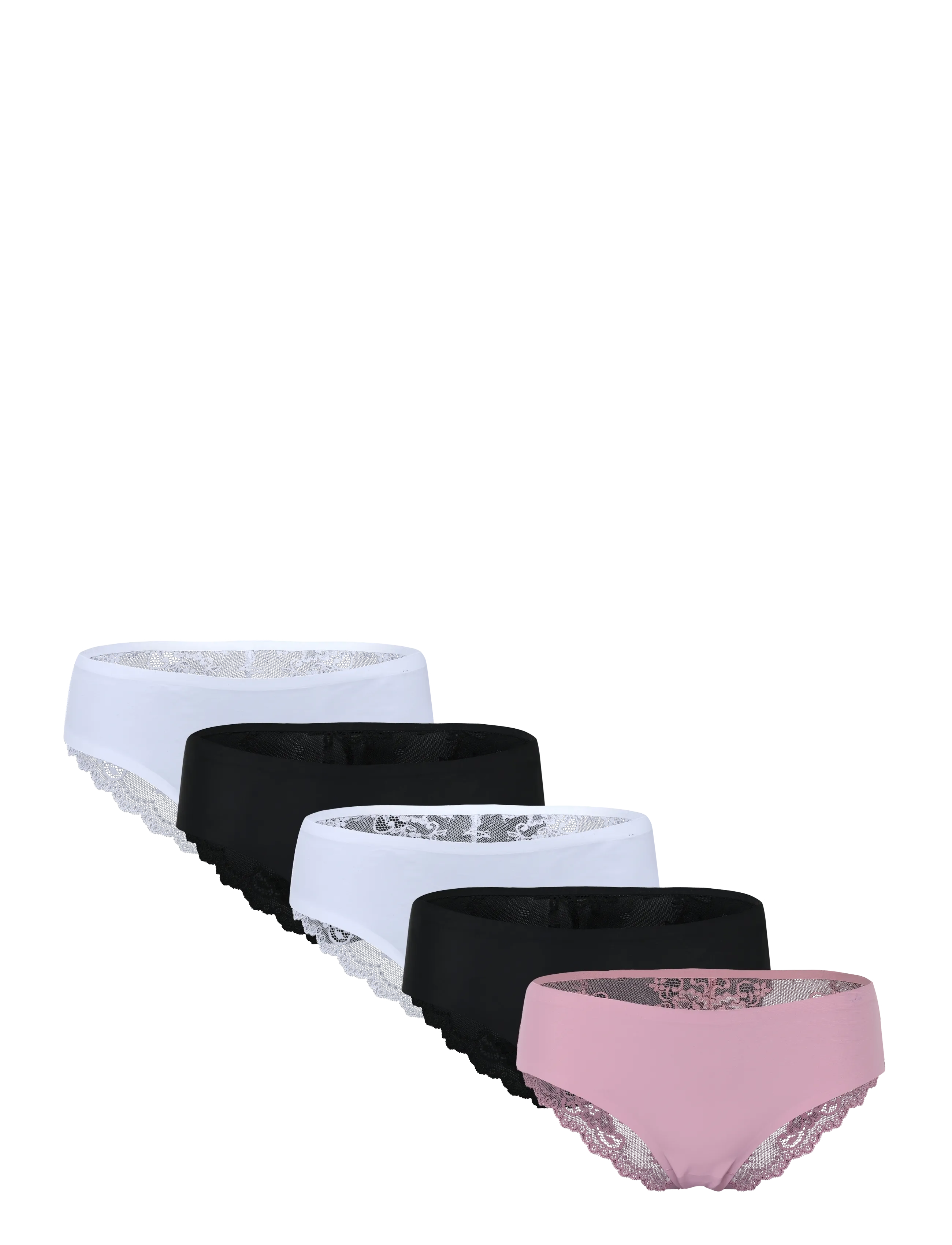 Hunkemöller INV LACE BRASILIAN 5-PACK - Noor - LILAS / pink/rose