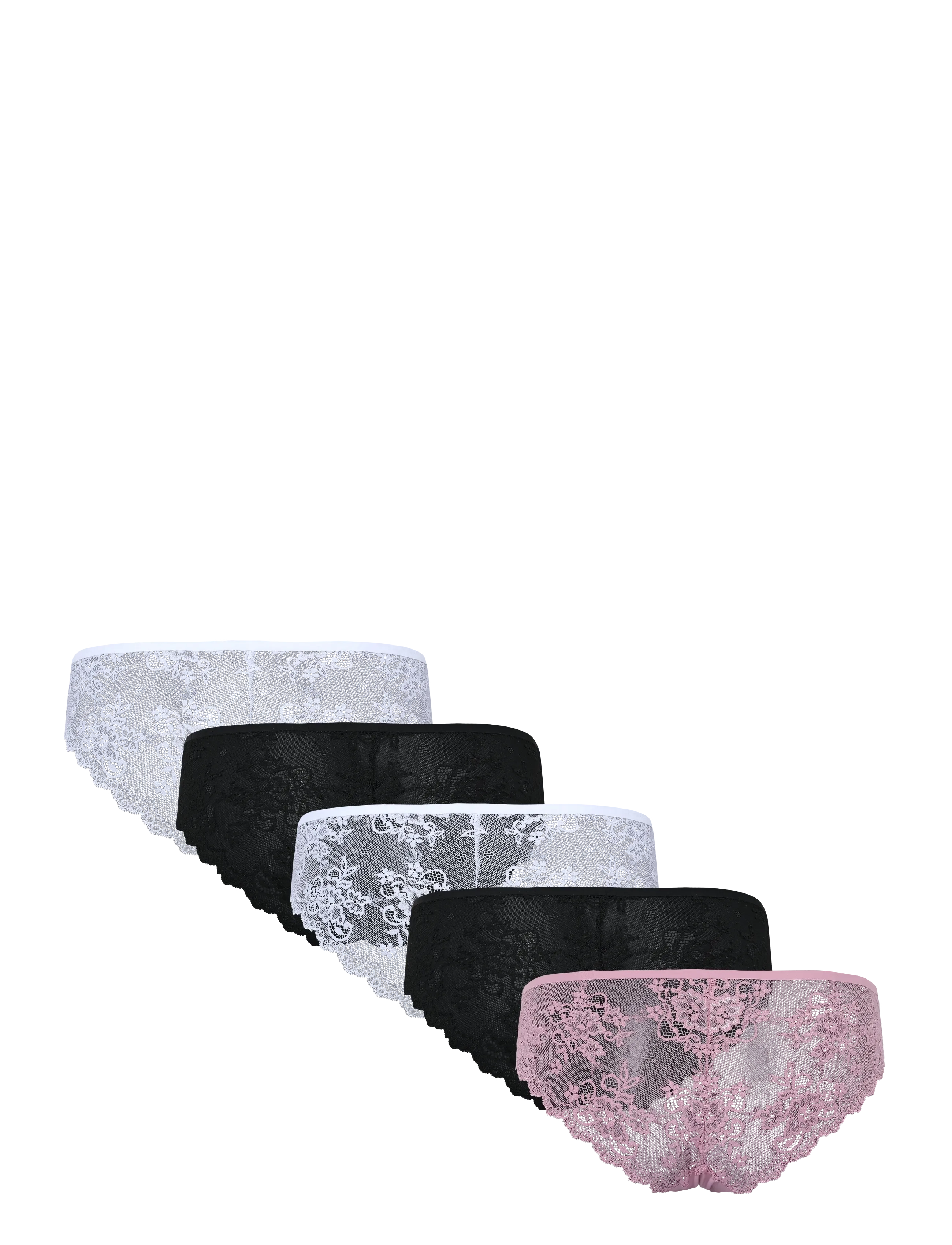 Hunkemöller - INV LACE BRASILIAN 5-PACK - Õmblusteta aluspüksid - lilas - 2