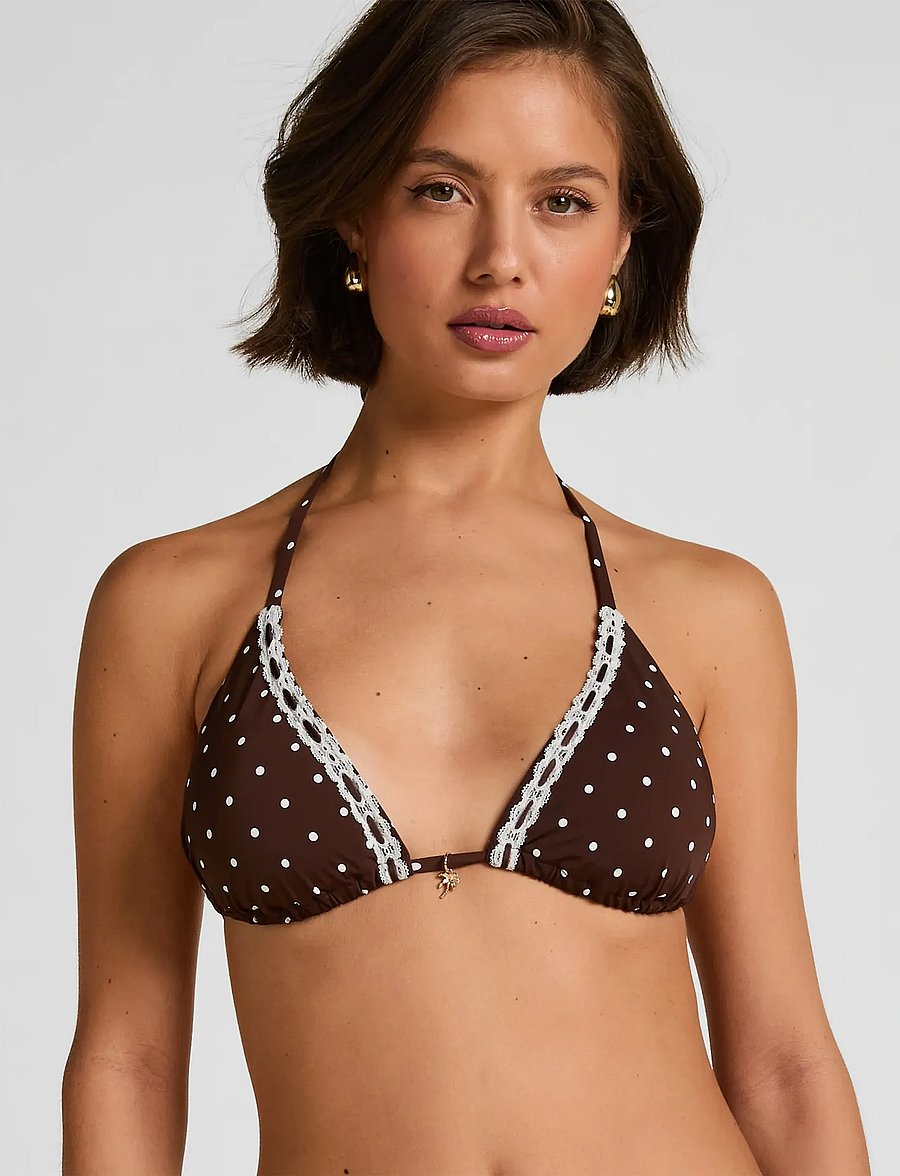 Hunkemöller - ALGARVE TRIANGLE - dreieck-bikini-oberteile - chicory coffee - 0