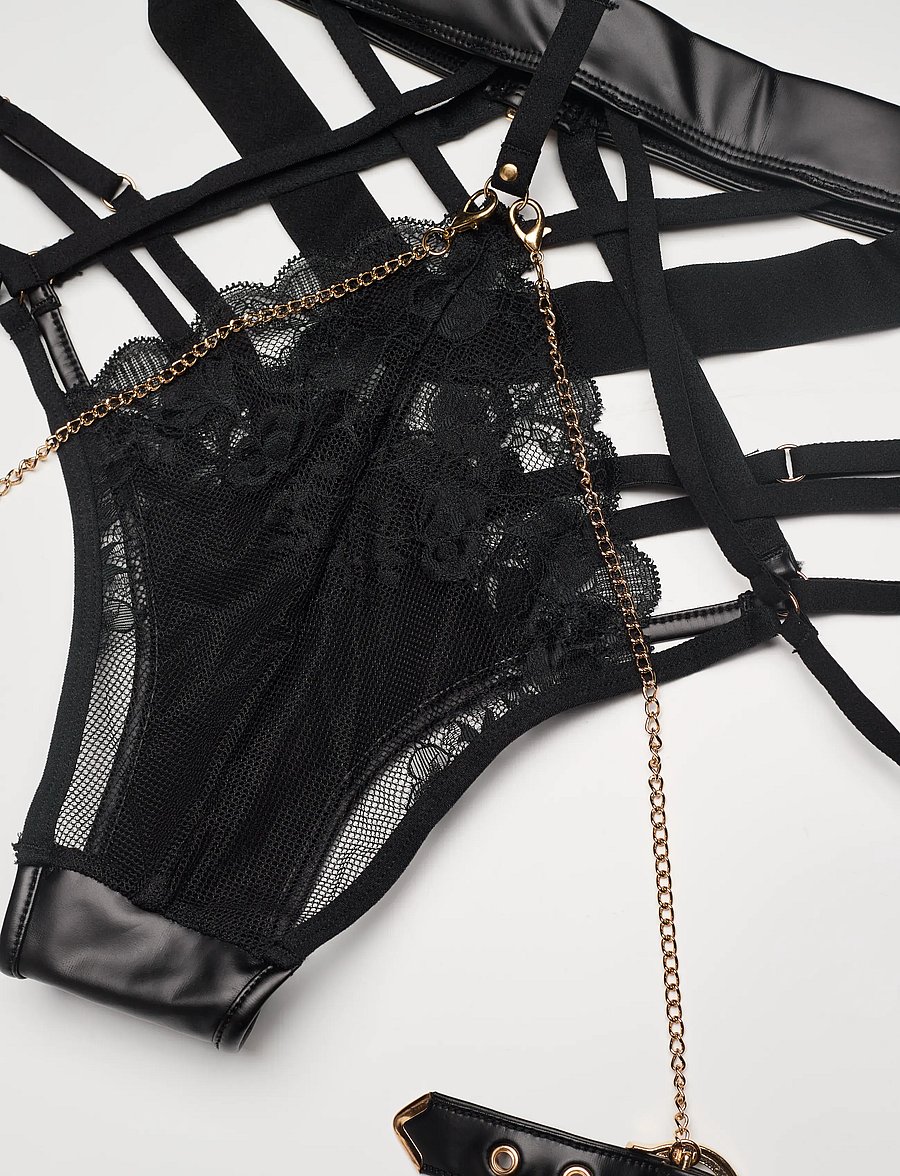 Hunkemöller - SAM HL BRAZ HW - bukser med brede ben - caviar - 3