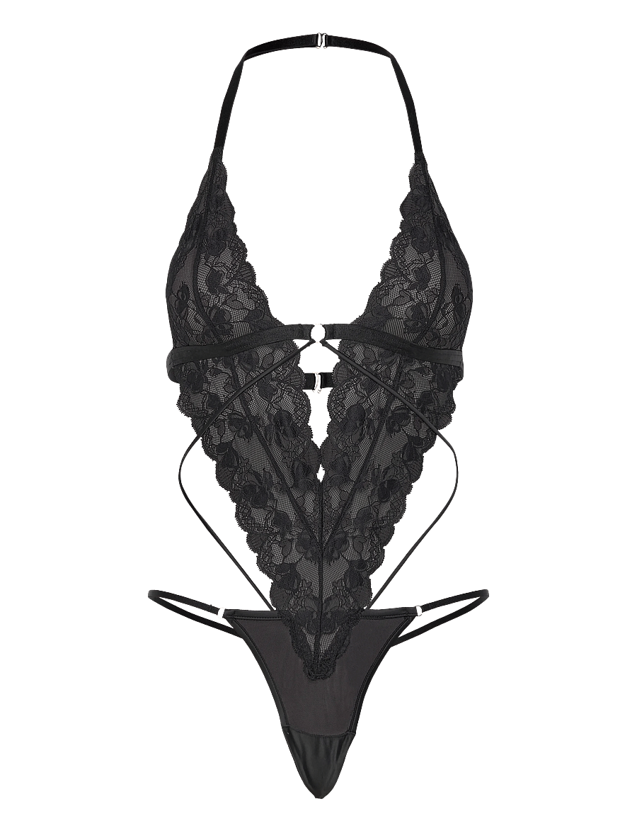 Hunkemöller - ZARA STRING BODY - bodies - caviar - 1