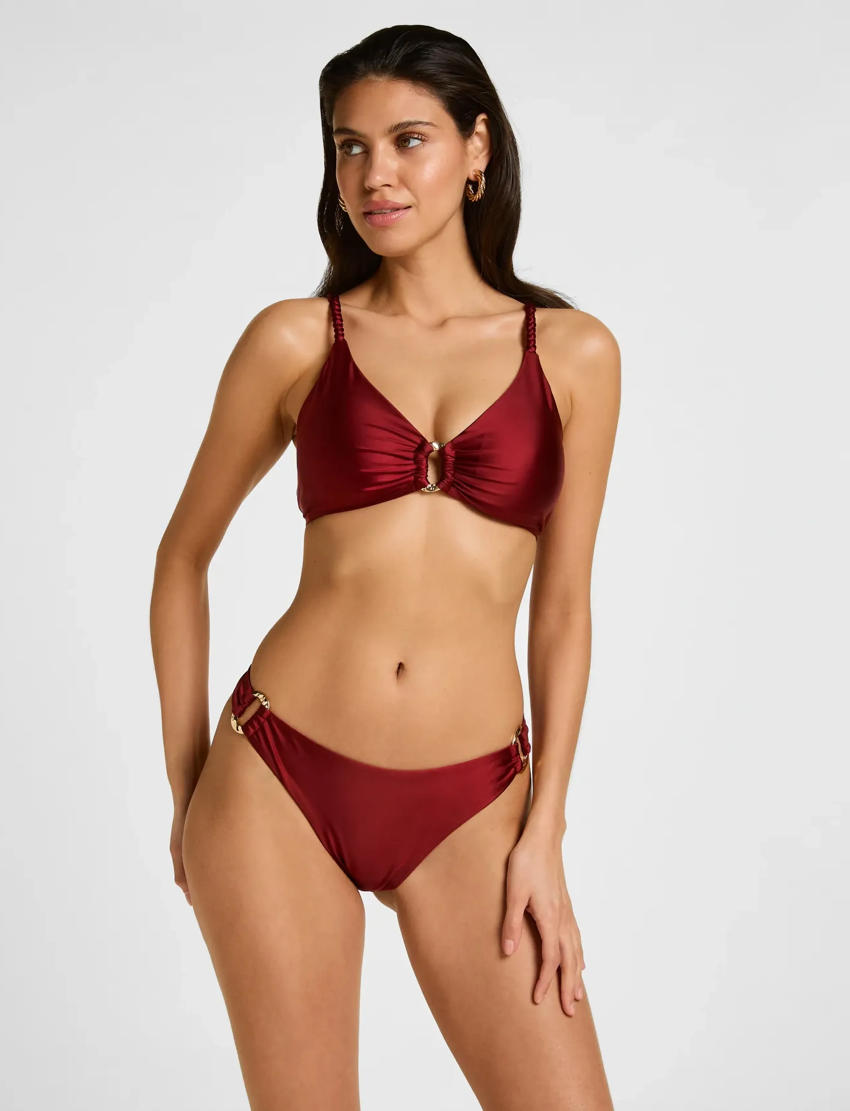 Hunkemöller - BARI CROPTOP - bandeau bikini - rhubarb - 4