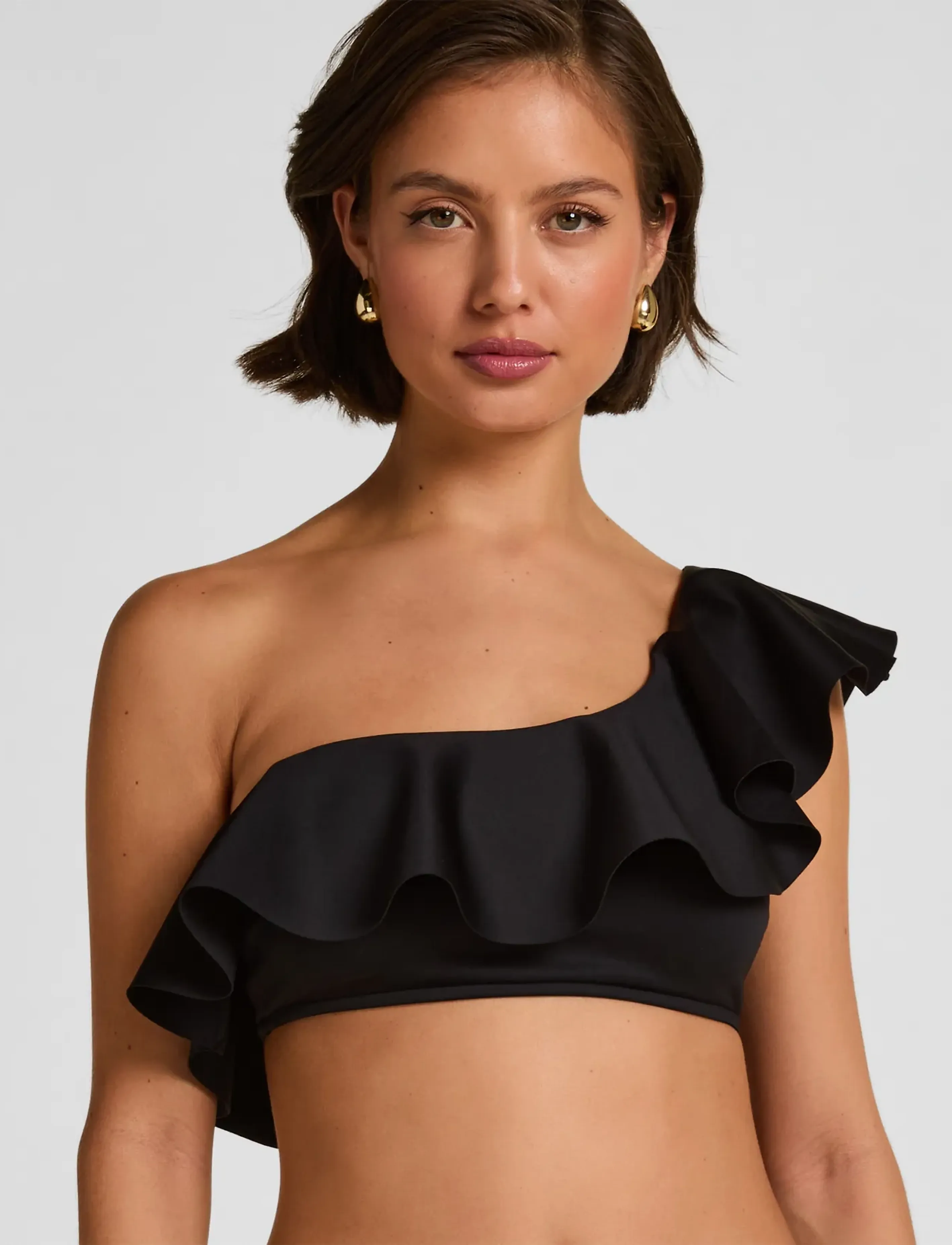 Hunkemöller MALIBU OS CROPTOP - Riided - CAVIAR / black