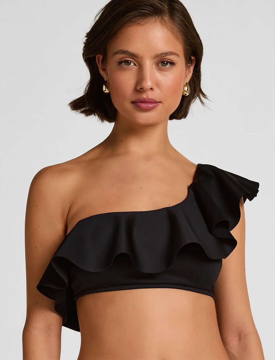 Hunkemöller - MALIBU OS CROPTOP - bandeaubikinier - caviar - 0