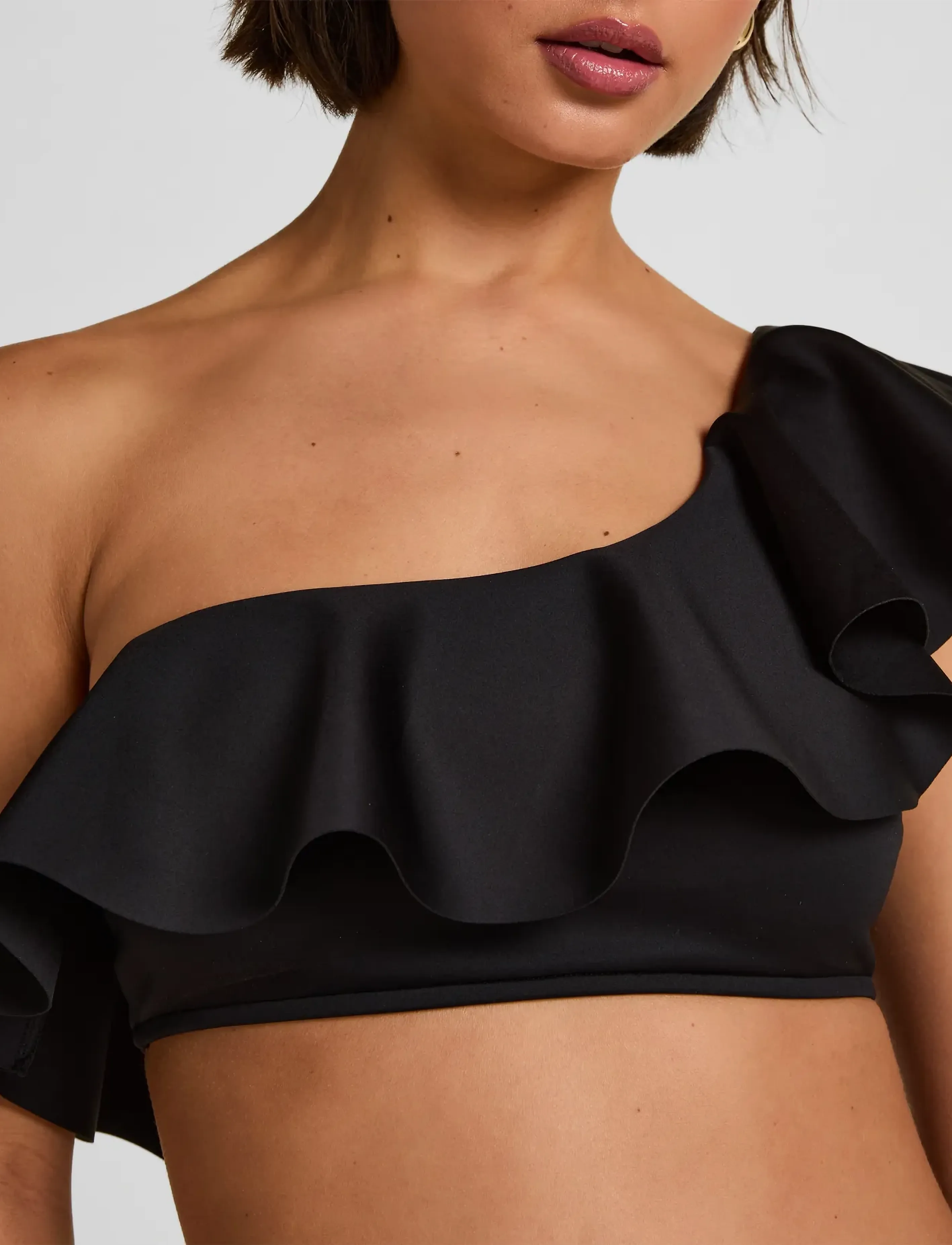 Hunkemöller - MALIBU OS CROPTOP - bandeaubikinier - caviar - 3