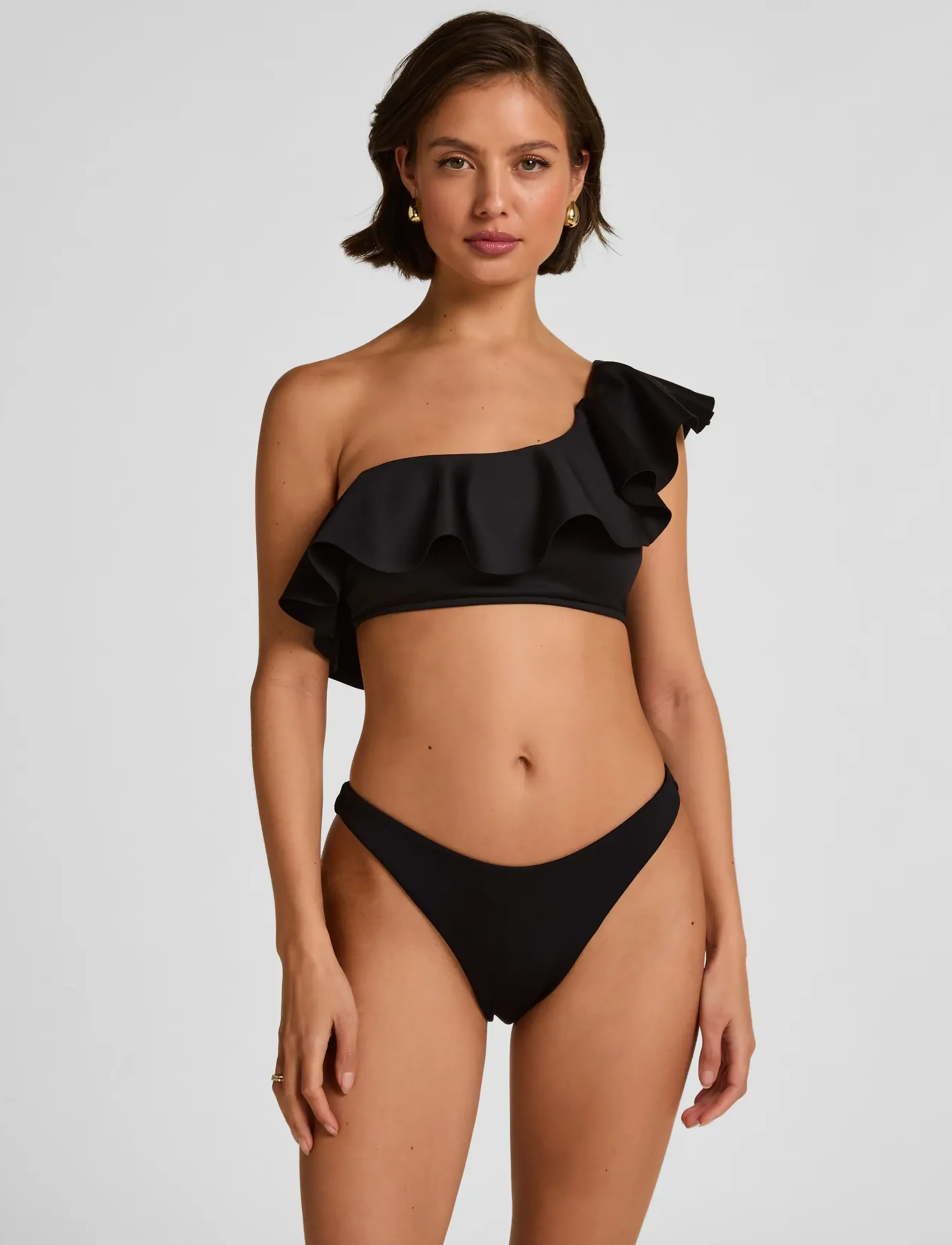 Hunkemöller - MALIBU OS CROPTOP - bandeaubikinier - caviar - 4