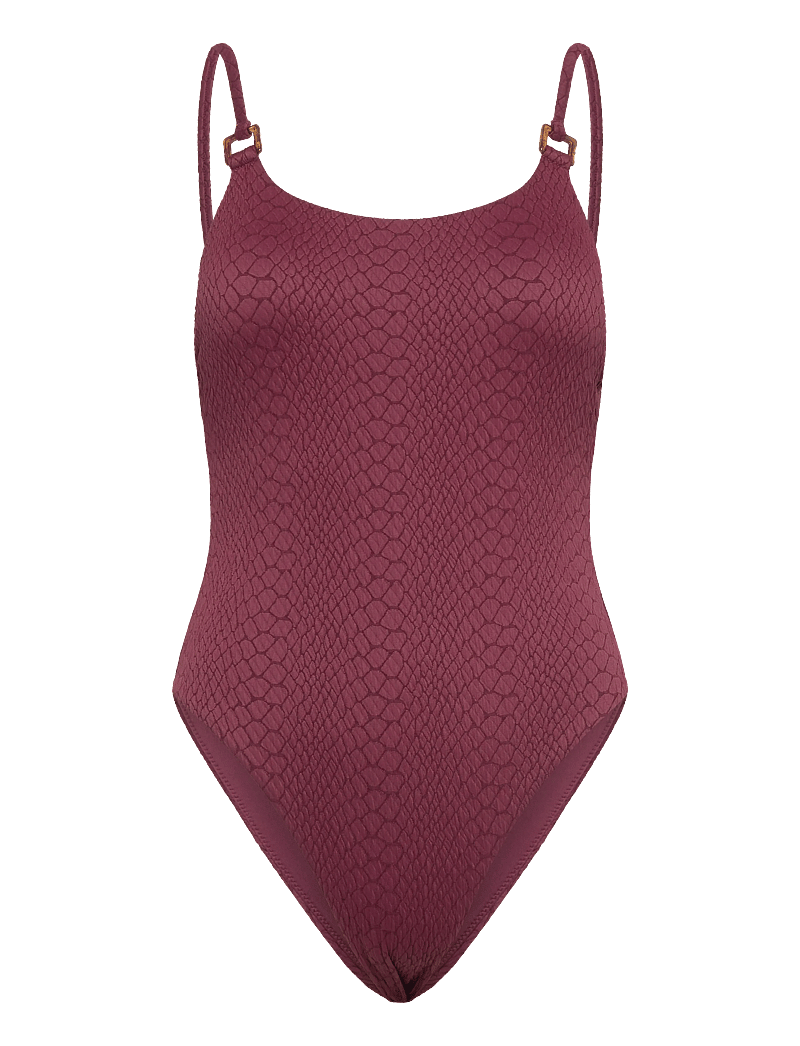 Hunkemöller - ARUBA HIGHLEG BS - baddräkter - burgundy - 1
