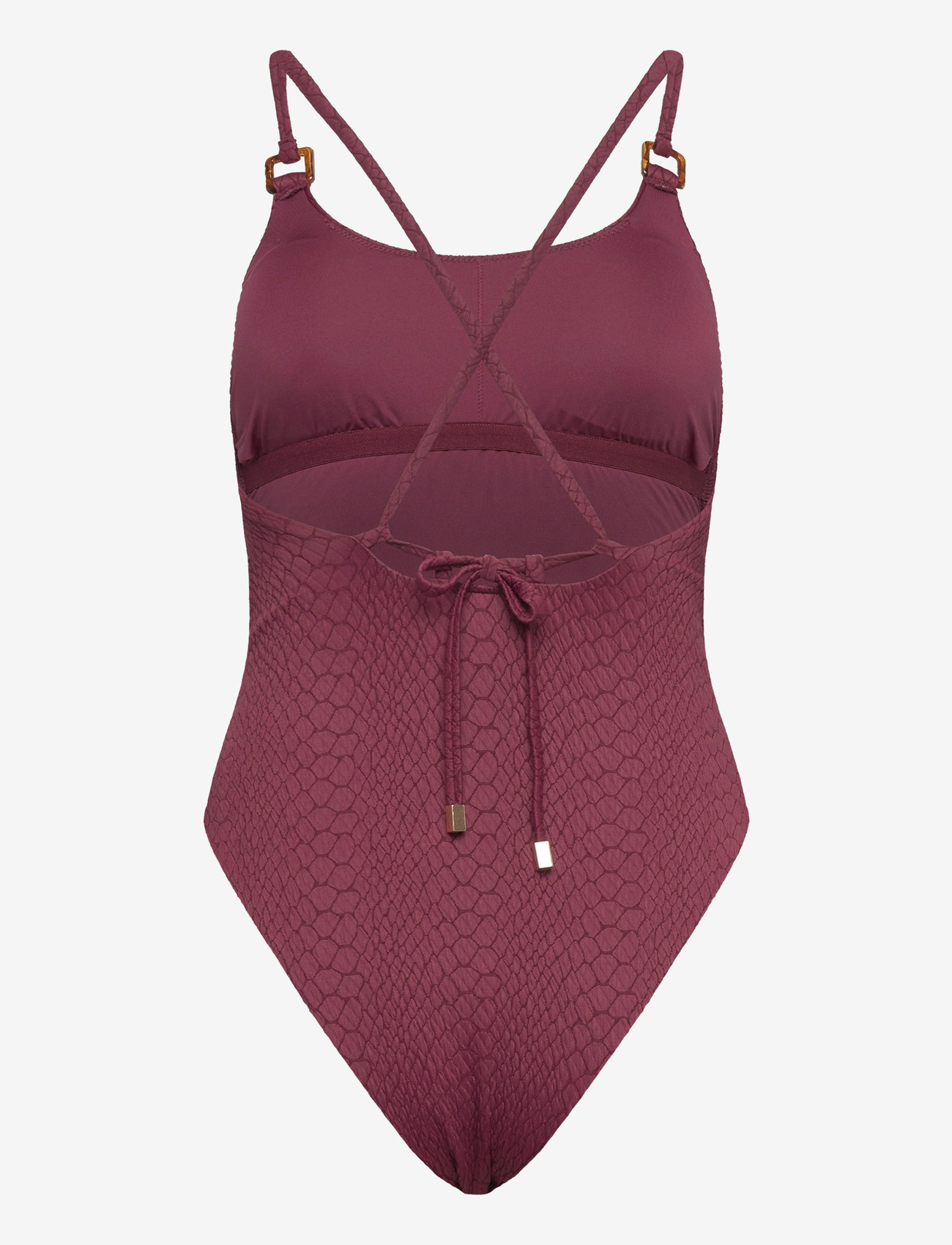 Hunkemöller - ARUBA HIGHLEG BS - baddräkter - burgundy - 4