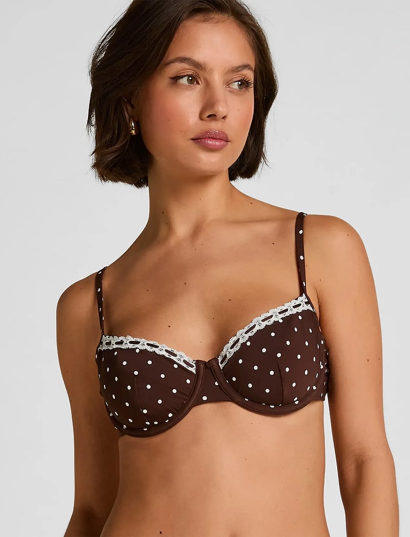 Hunkemöller - ALGARVE UD - bikinitoppe med bøjle - chicory coffee - 0