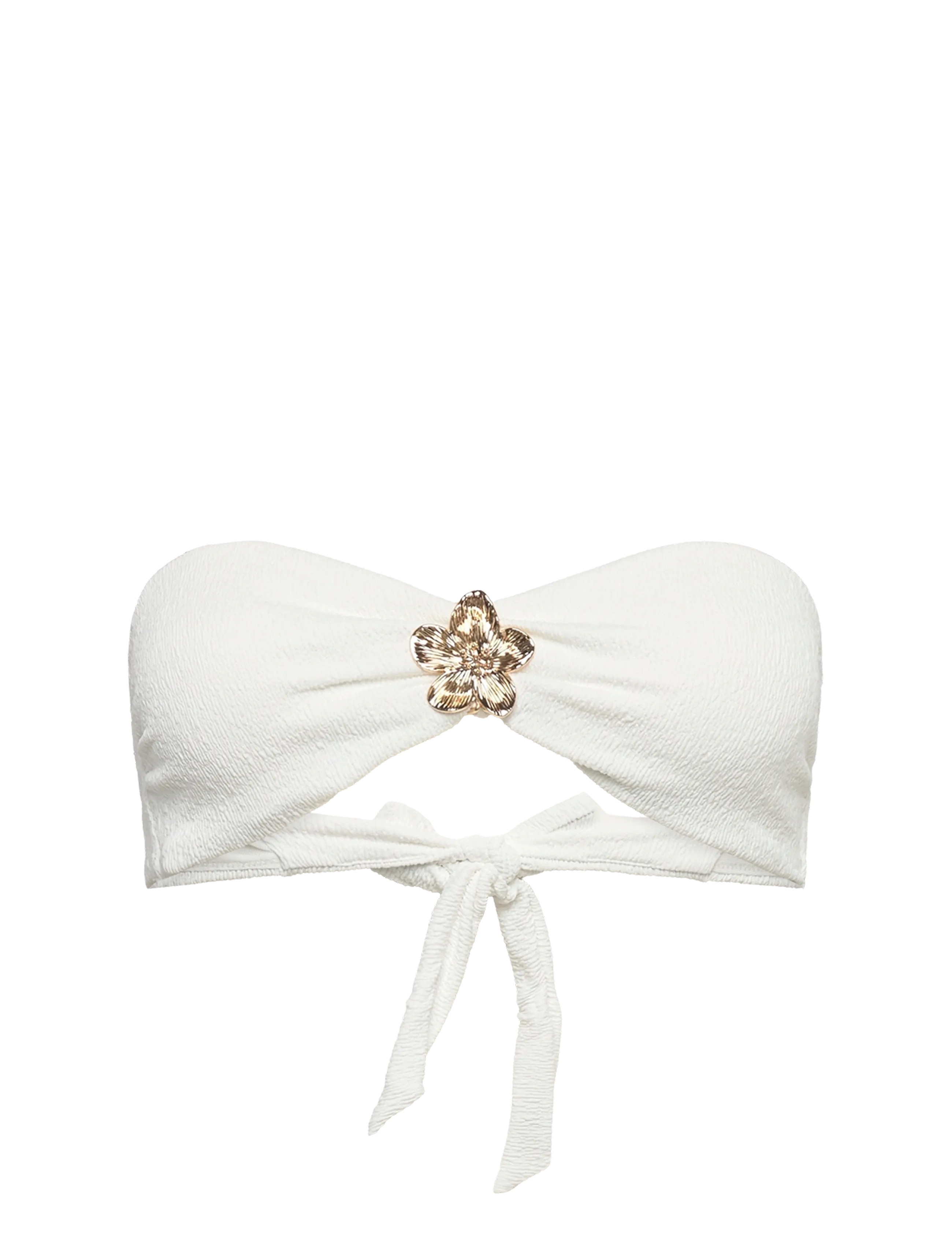 Hunkemöller - CRINKLE BANDEAU - bandeau bikini - snow white - 3