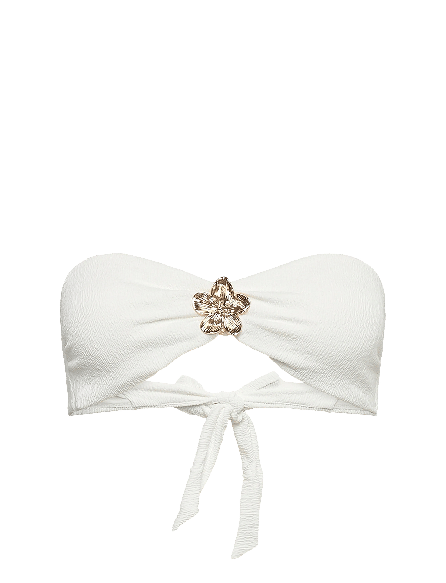 Hunkemöller - CRINKLE BANDEAU - bandeau-bikinis - snow white - 3