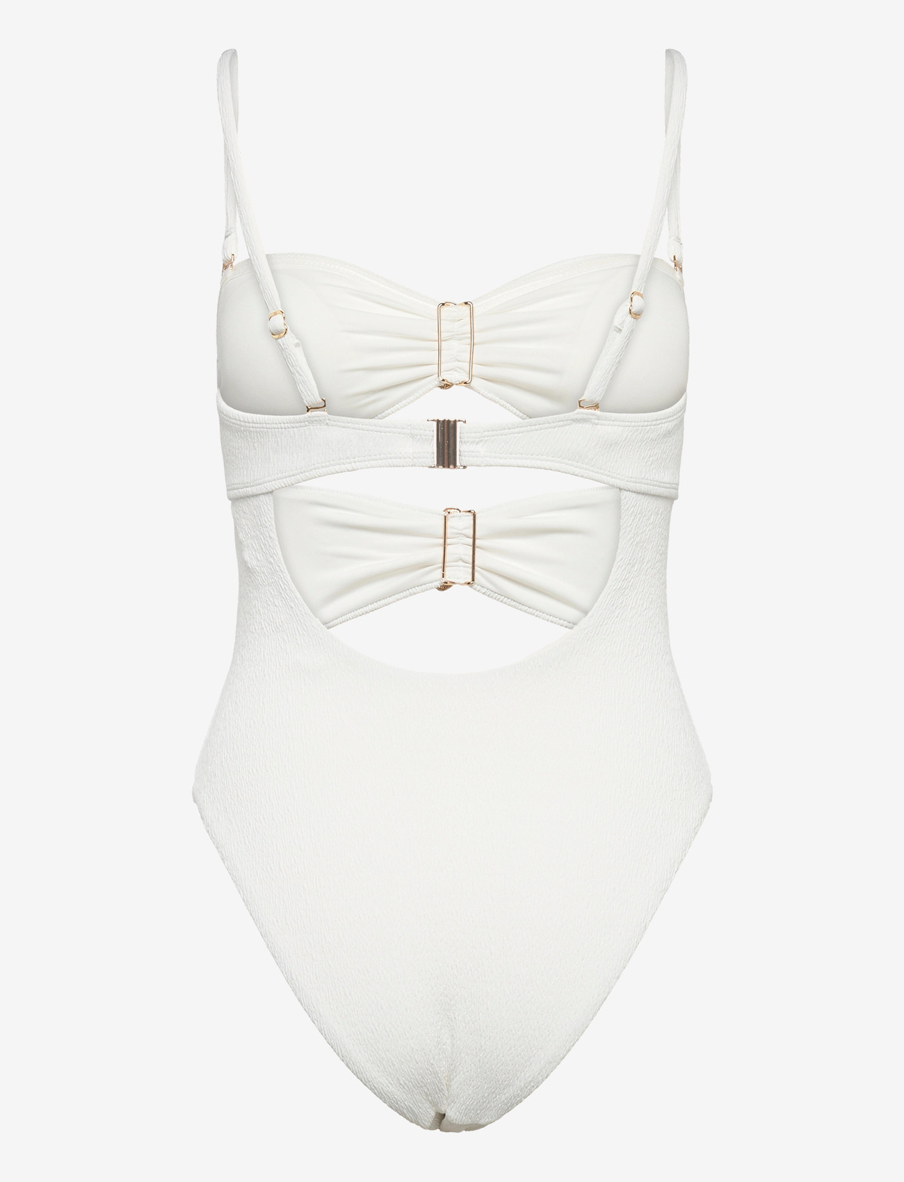 Hunkemöller - CRINKLE BANDEAU HL BS - badedragter - snow white - 2