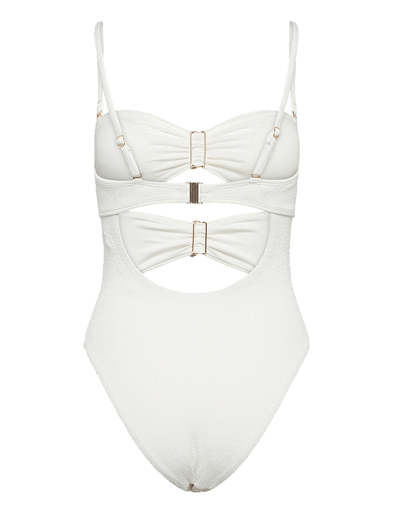 Hunkemöller - CRINKLE BANDEAU HL BS - badedragter - snow white - 2