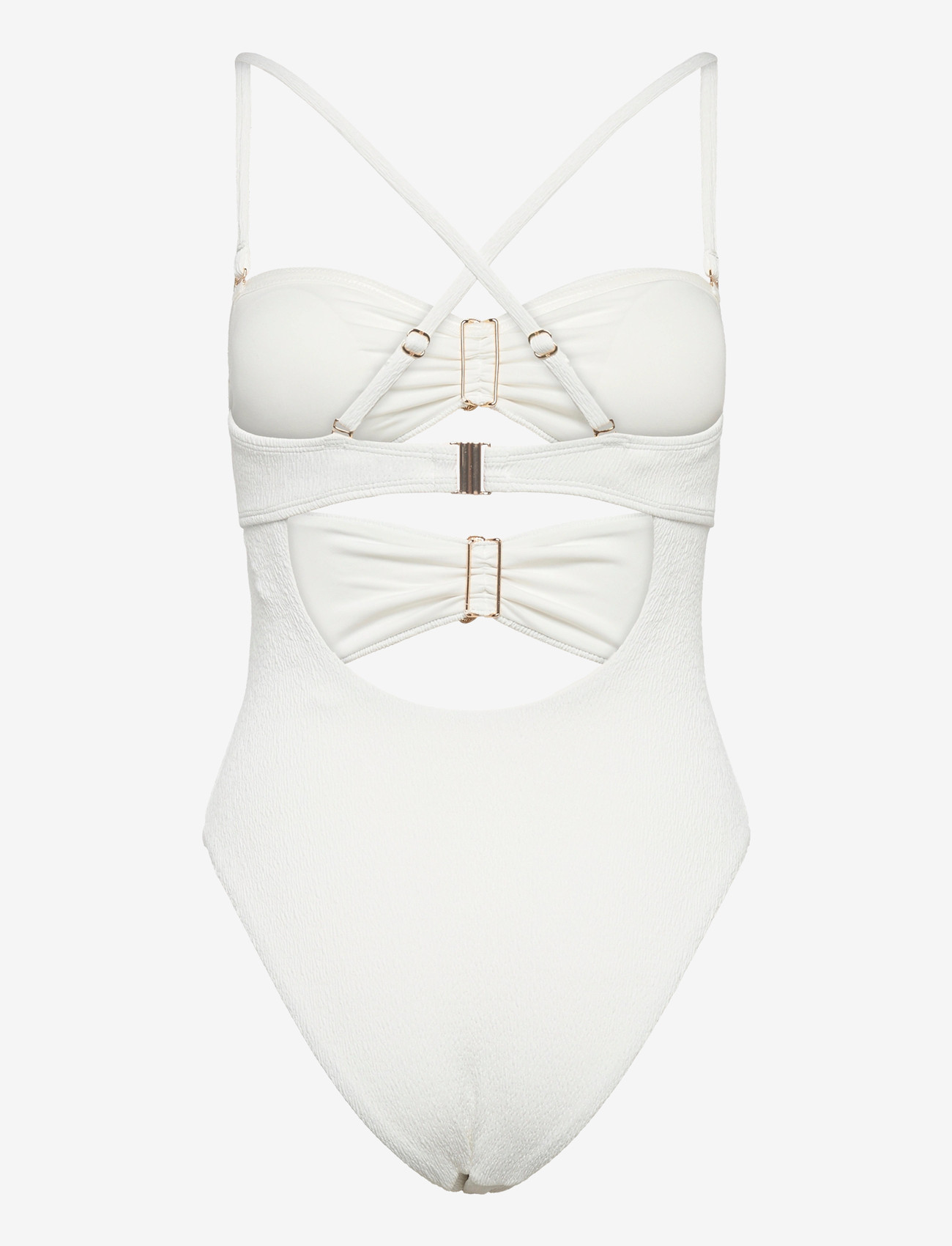Hunkemöller - CRINKLE BANDEAU HL BS - badedragter - snow white - 3