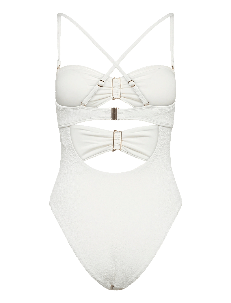 Hunkemöller - CRINKLE BANDEAU HL BS - badedragter - snow white - 3