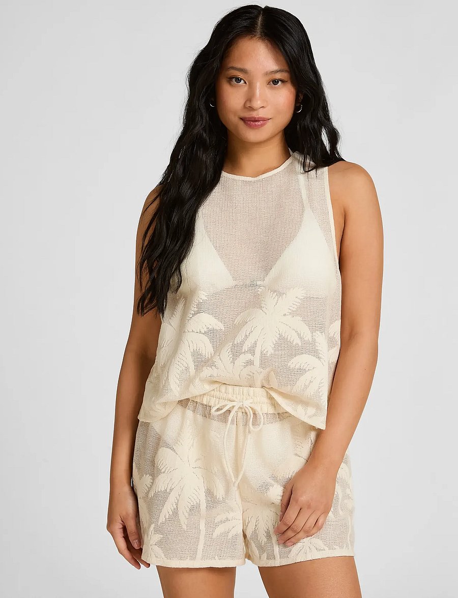 Hunkemöller - PALM WOVEN SHORTS - snow white - 0