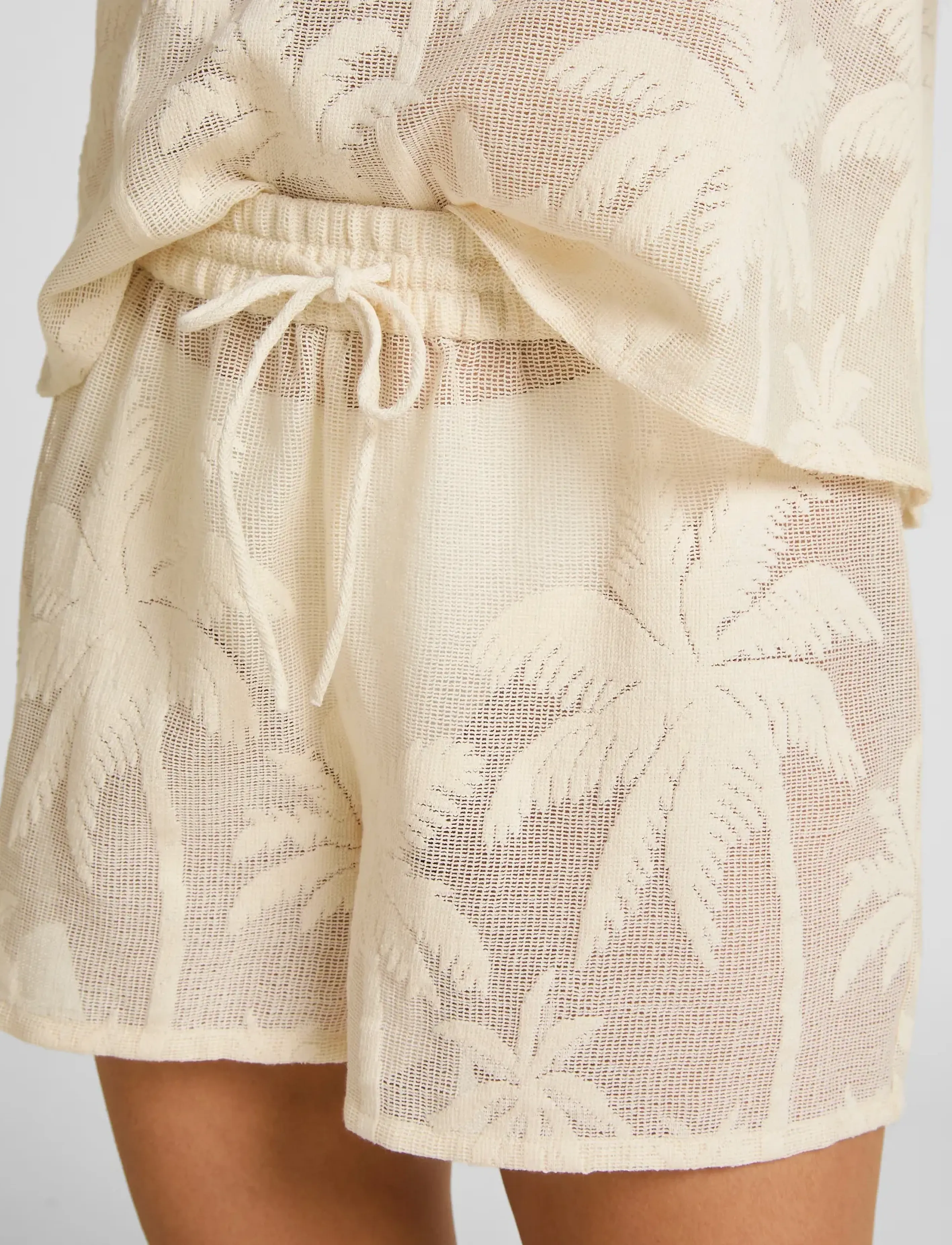 Hunkemöller - PALM WOVEN SHORTS - snow white - 3