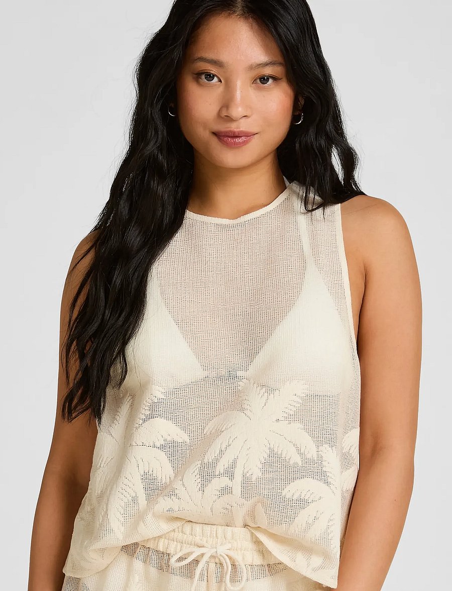 Hunkemöller - PALM WOVEN TOP - oberteile - snow white - 0