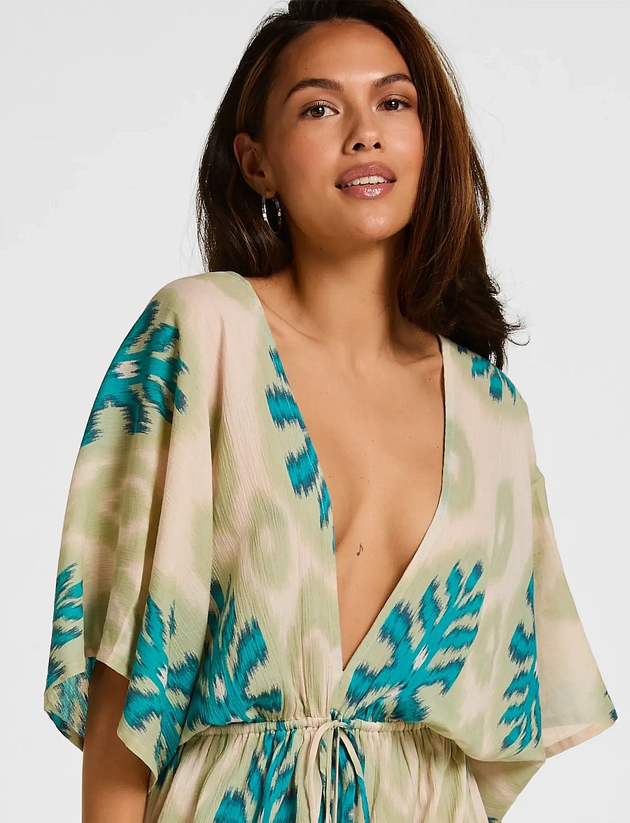 Hunkemöller - GLAM BEACH MAXI KAFTAN - sommerkleider - sea foam - 0