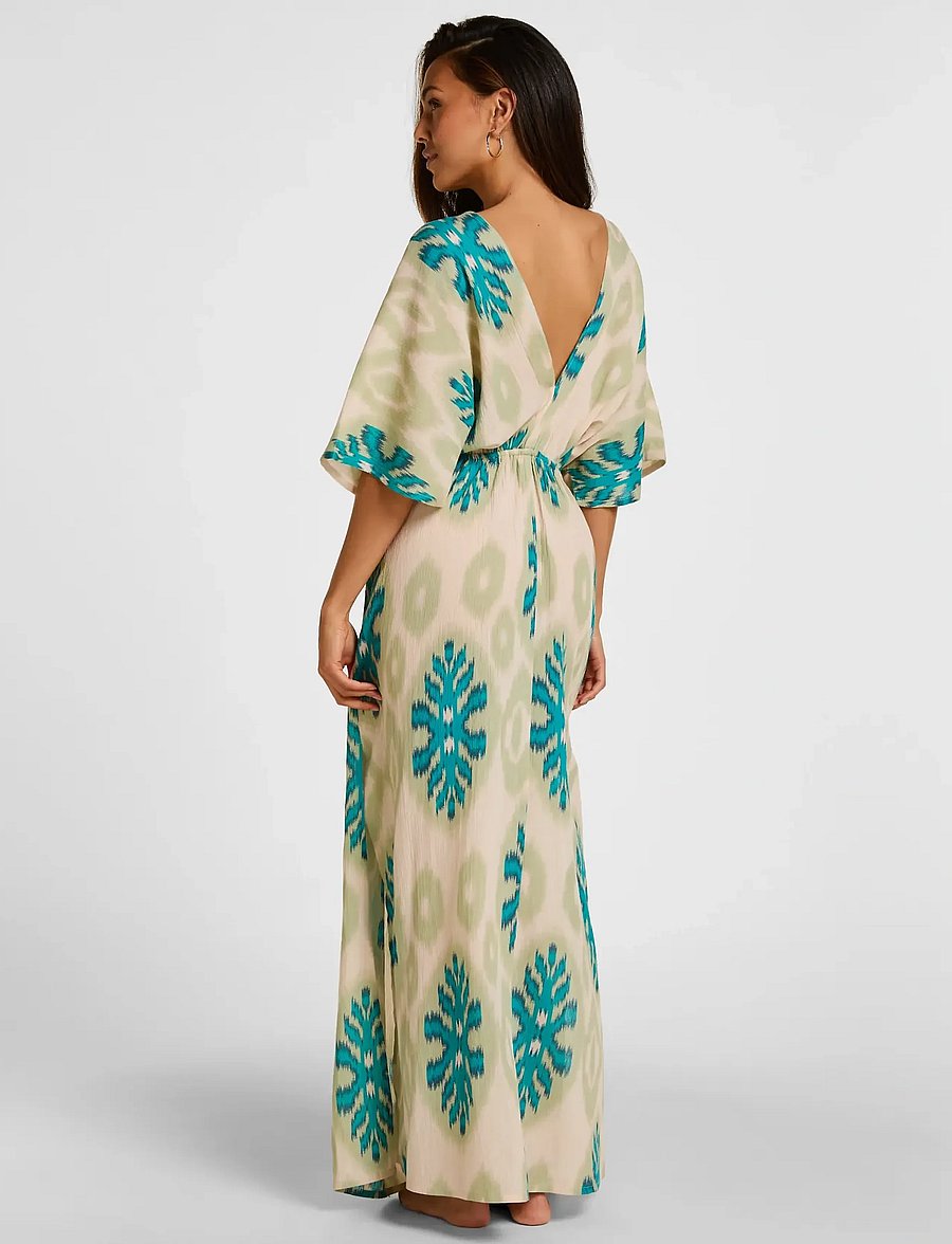 Hunkemöller - GLAM BEACH MAXI KAFTAN - sommerkleider - sea foam - 5