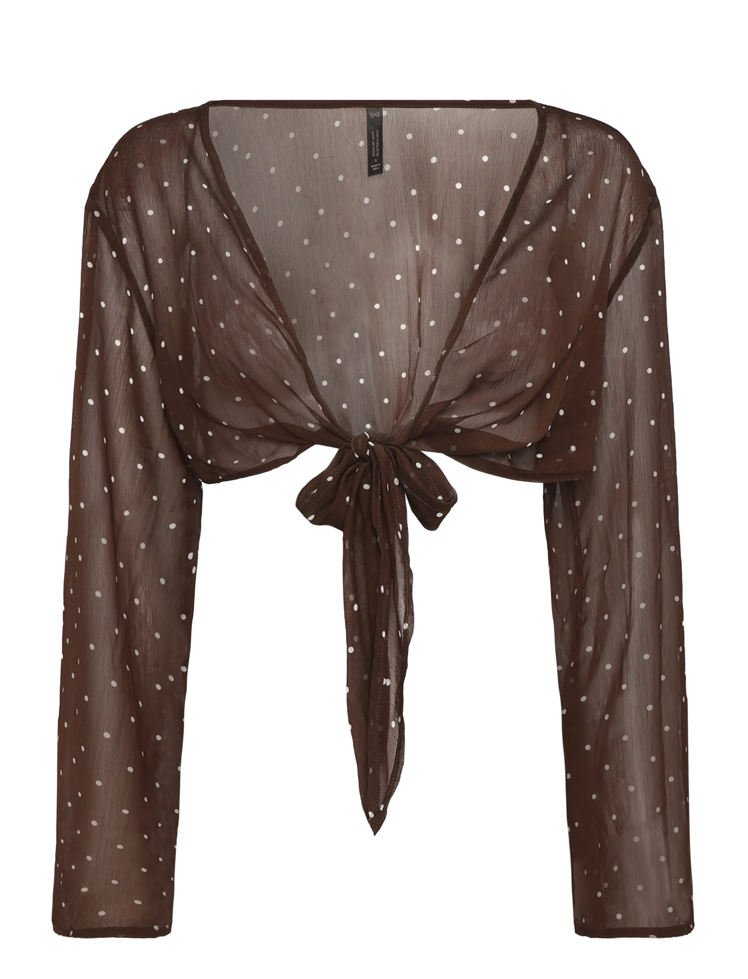 Hunkemöller ALGARVE LS WRAP TOP - Strandmode - CHICORY COFFEE / brown