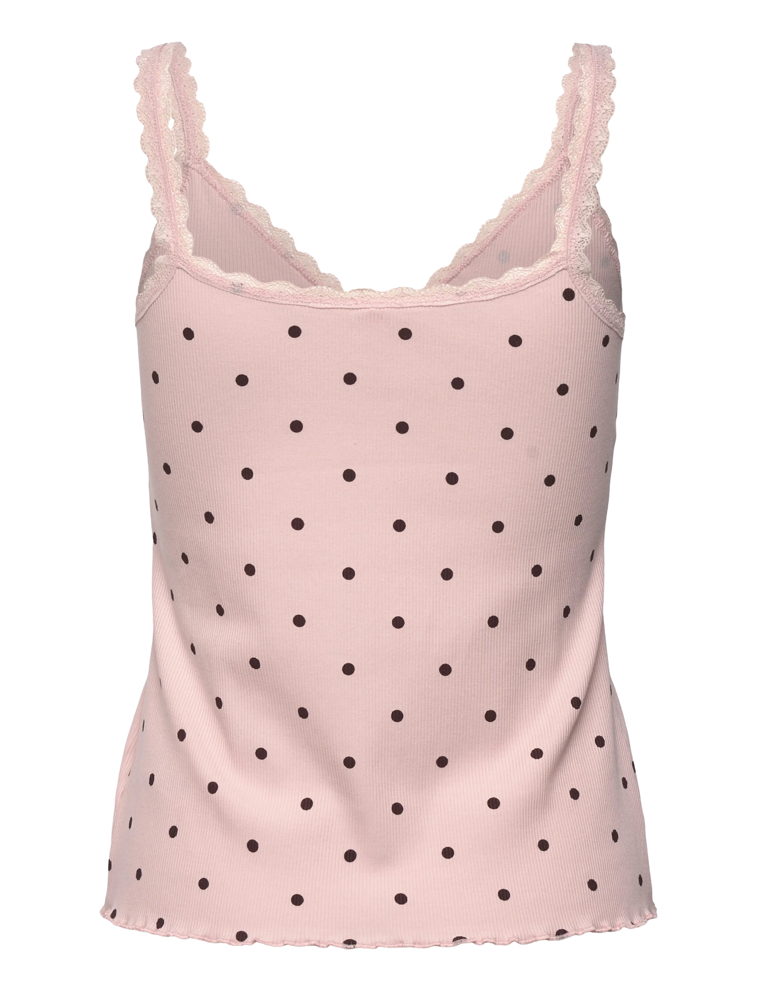 Hunkemöller - SINGLET JERSEY RIB LACE DOT - lotus - 2