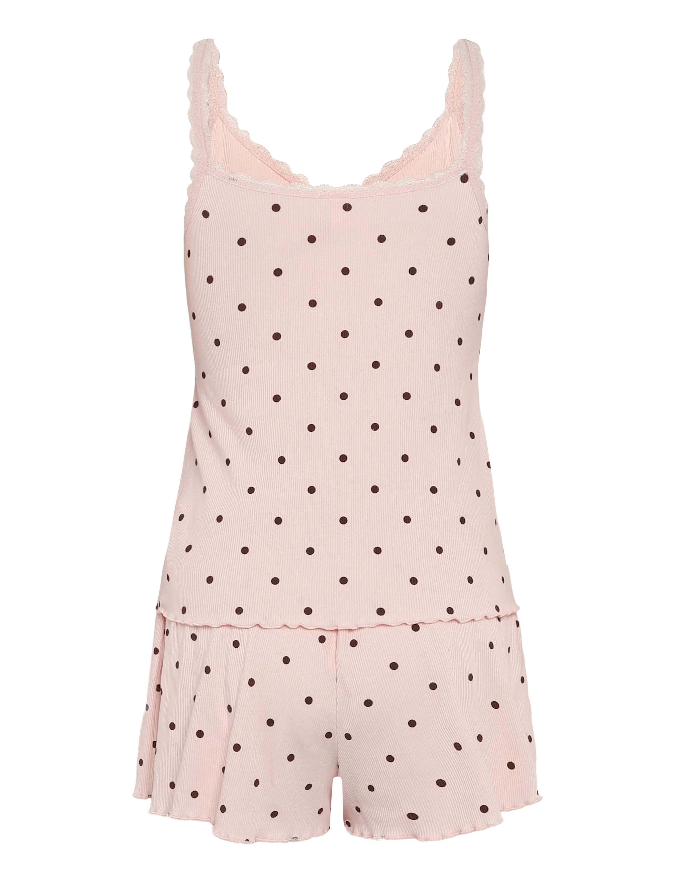 Hunkemöller - SHORT JERSEY RIB DOT - pyjamas - lotus - 2