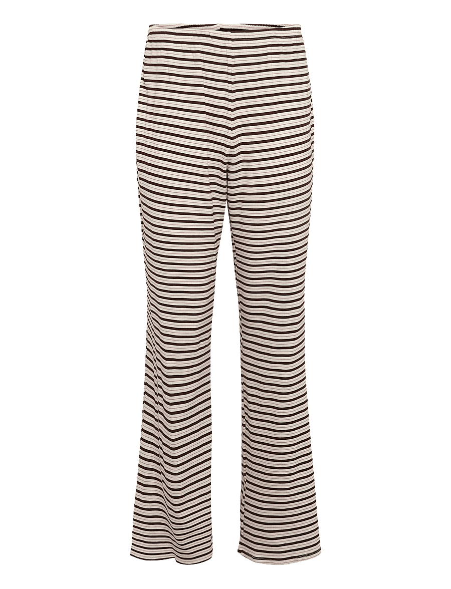 Hunkemöller - Pj Cami Pant Rib Lace Print - pysjamas - chicory coffee - 3