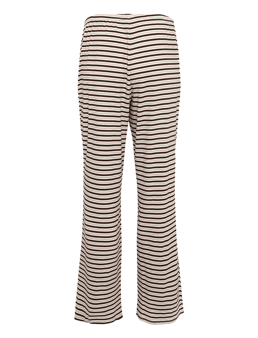 Hunkemöller - Pj Cami Pant Rib Lace Print - pysjamas - chicory coffee - 4