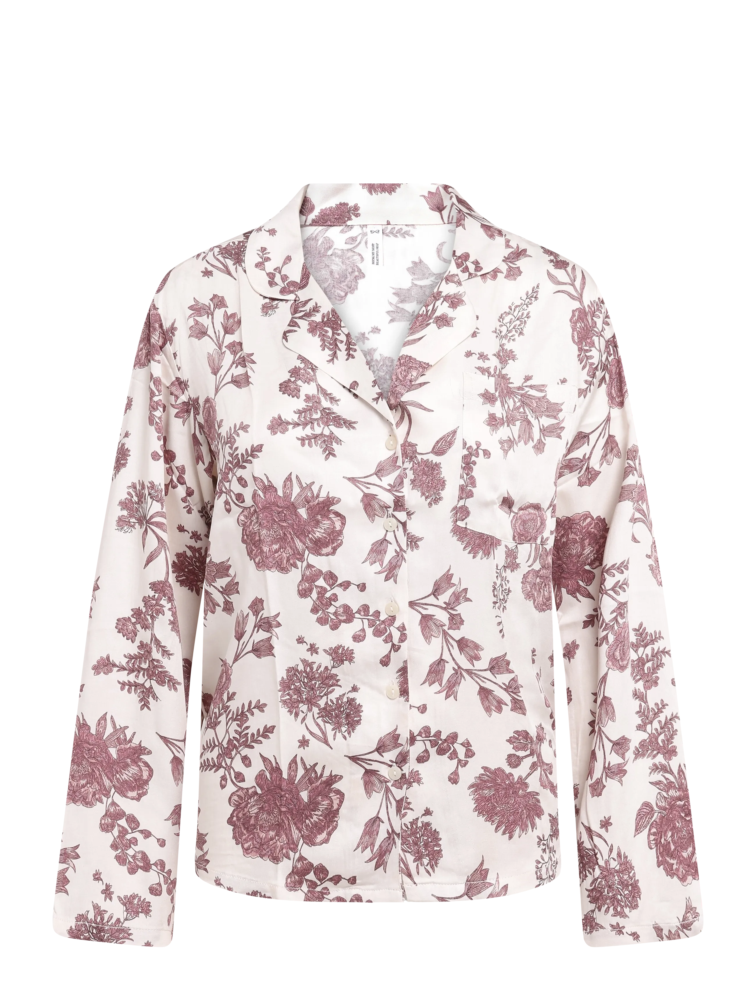 Hunkemöller JACKET LS VIS WOVEN PRINT - Hunkemöller - SHEER BLISS / cream