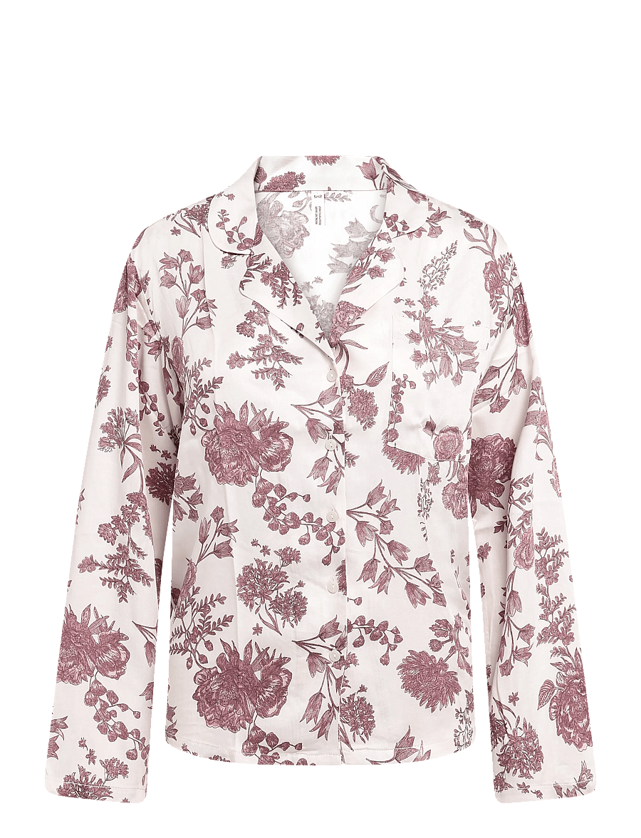 Hunkemöller - JACKET LS VIS WOVEN PRINT - långärmade skjortor - sheer bliss - 0