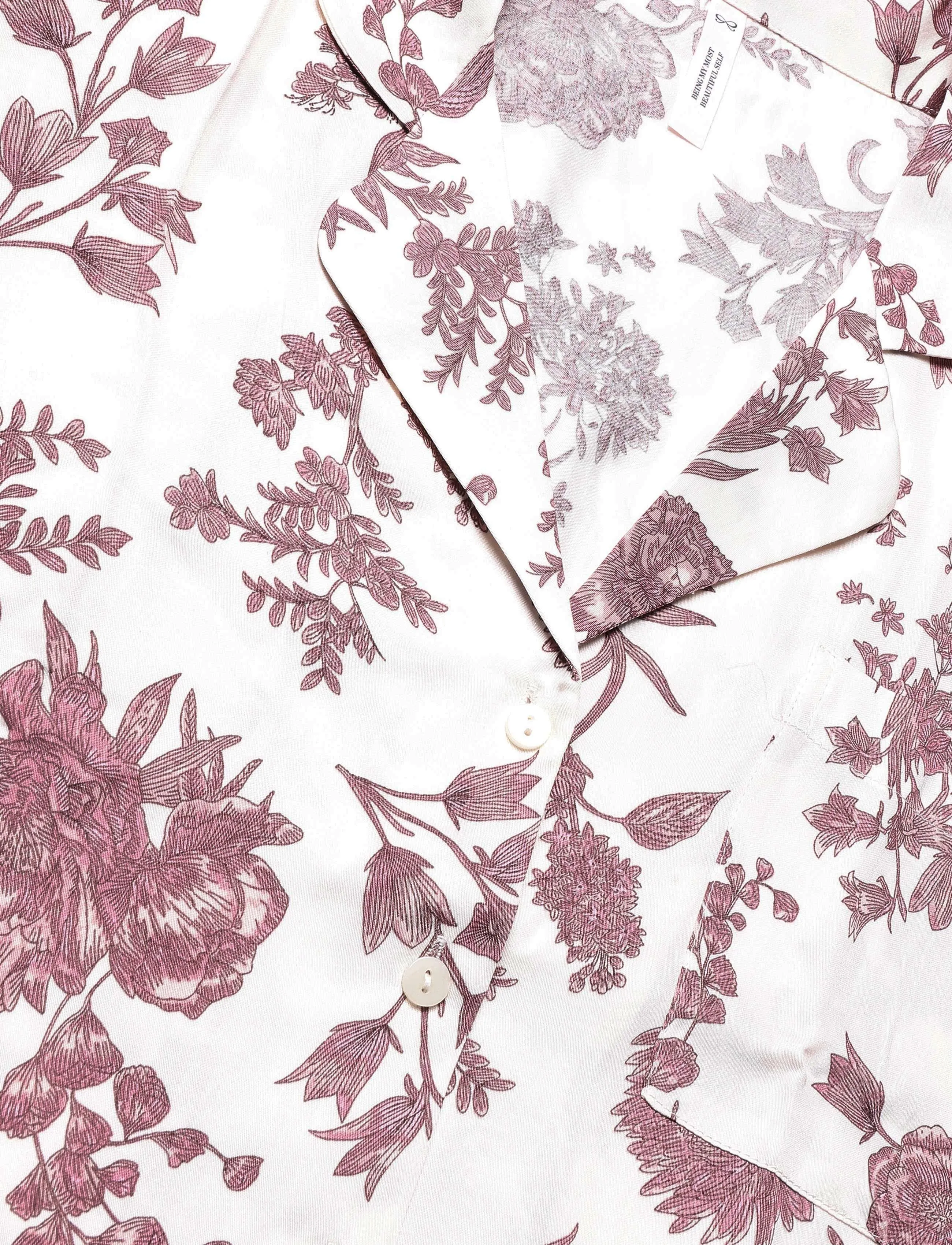 Hunkemöller - JACKET LS VIS WOVEN PRINT - långärmade skjortor - sheer bliss - 2