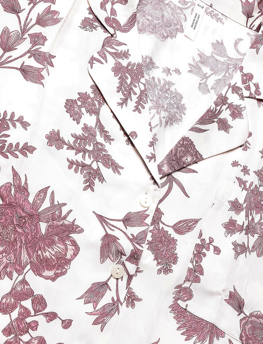Hunkemöller - JACKET LS VIS WOVEN PRINT - långärmade skjortor - sheer bliss - 2