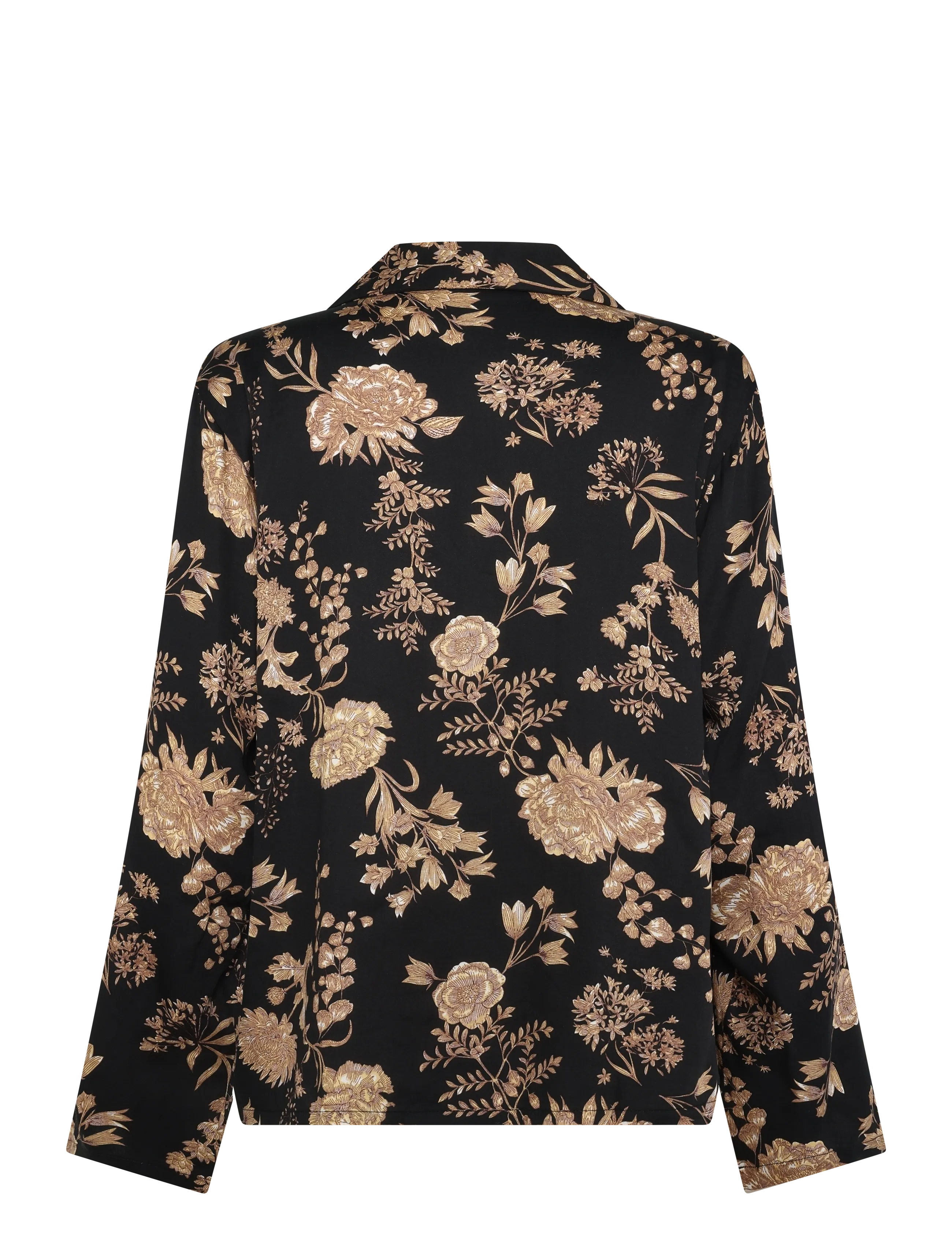 Hunkemöller - JACKET LS VIS WOVEN PRINT - långärmade skjortor - caviar - 1