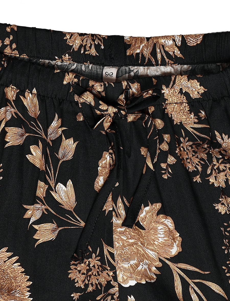 Hunkemöller - PANT VIS WOVEN PRINT - bukser med brede ben - caviar - 2