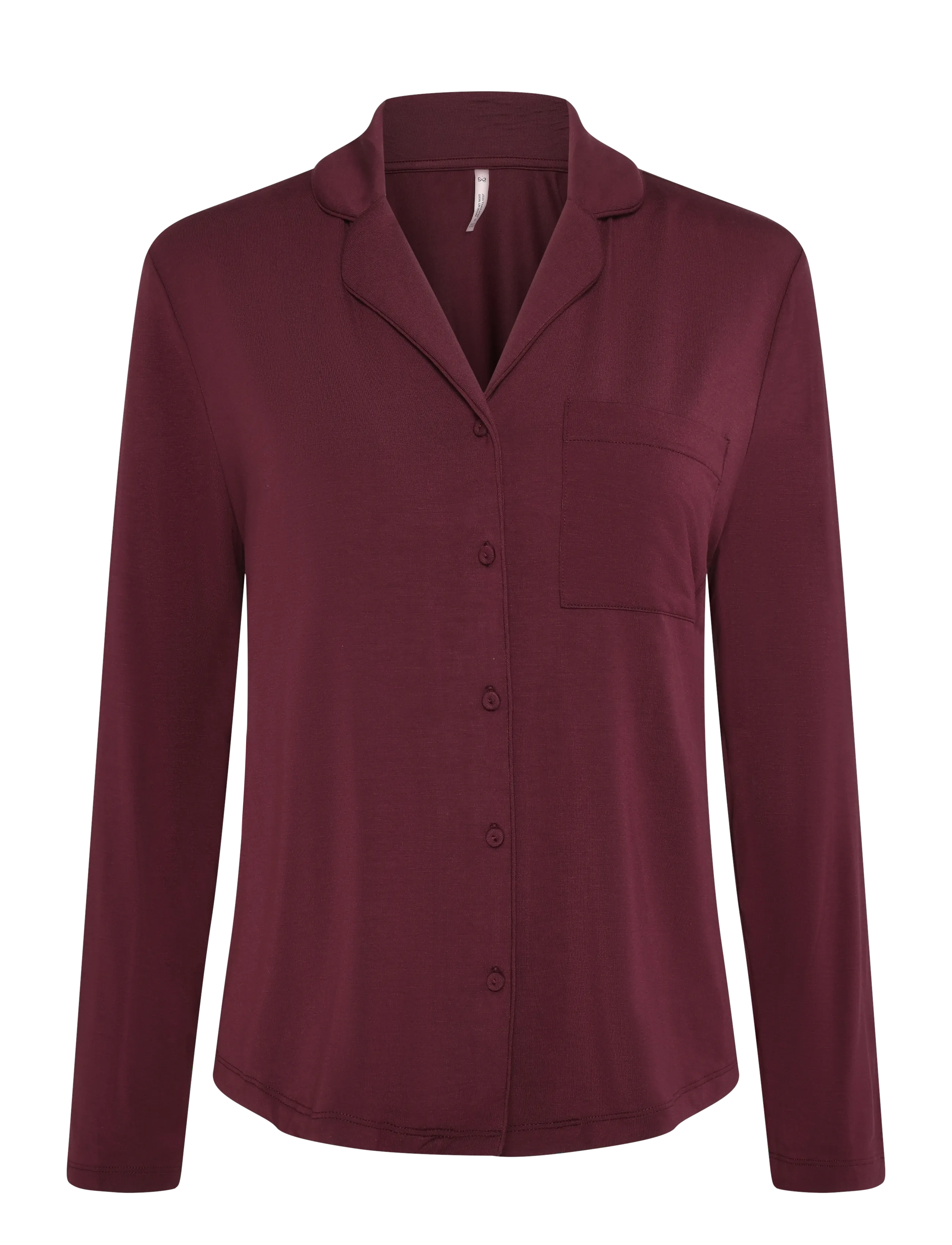 Hunkemöller JACKET LS JERSEY ESSENTIAL - Aluspesu - FIG / burgundy