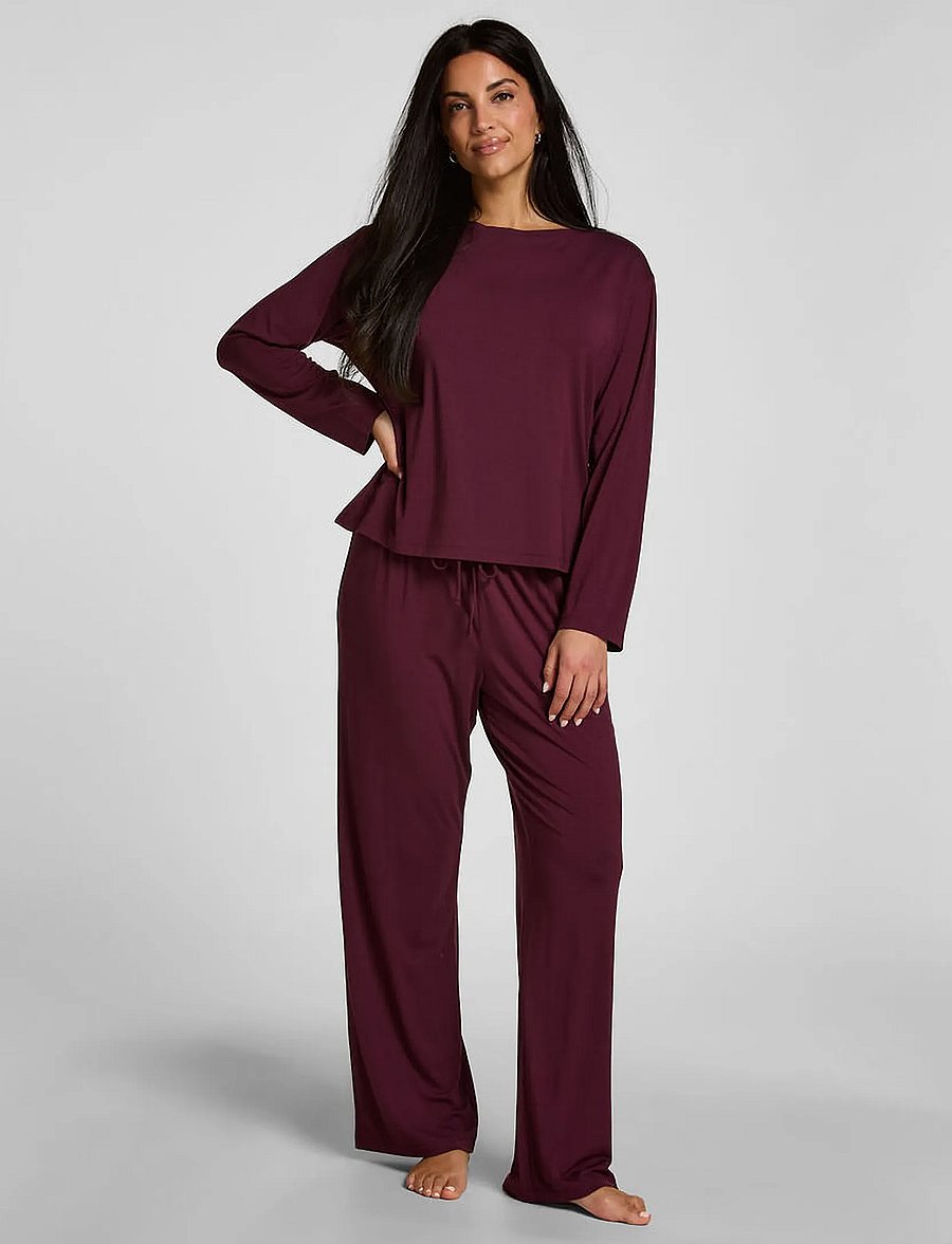 Hunkemöller - PANT JERSEY ESSENTIAL - hose mit geradem bein - fig - 0