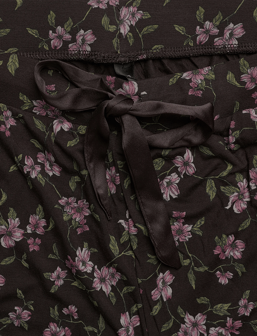 Hunkemöller - PANT JERSEY PRINT - igapäevane stiil - black coffee - 2
