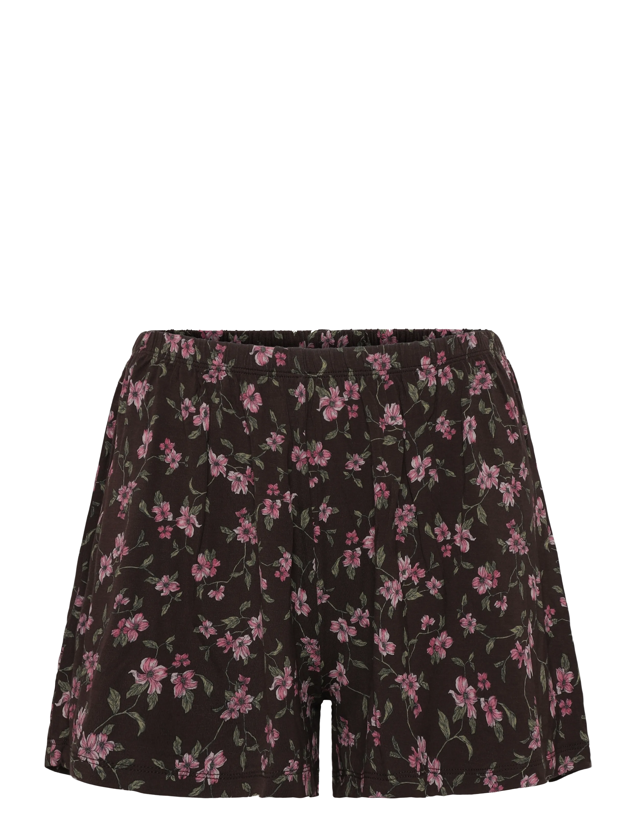 Hunkemöller - Pj Ss Short Jersey Loose Print - pyjamas - black coffee - 3