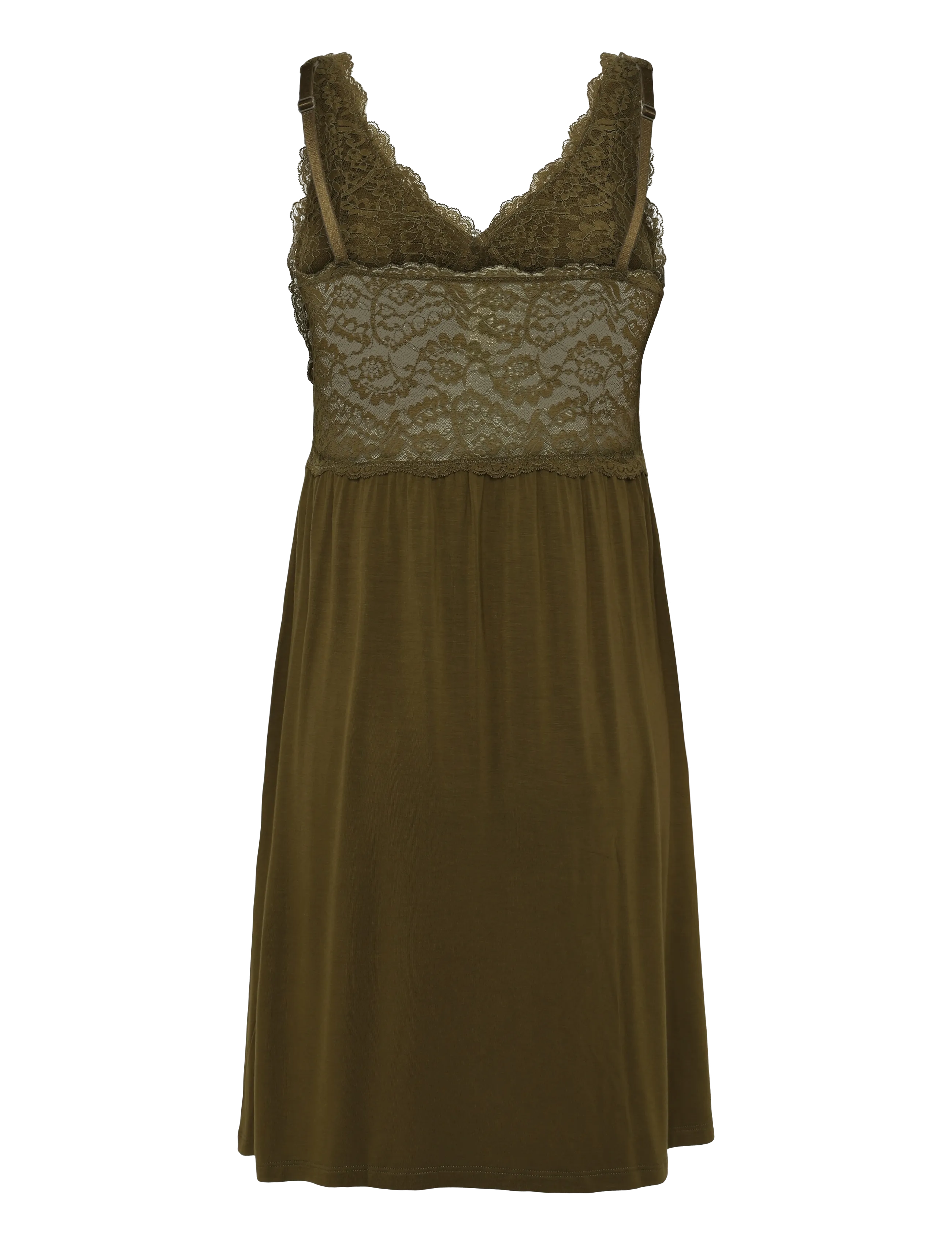 Hunkemöller - SD JERSEY LACE NOVA - nattlinnen - dark olive - 1