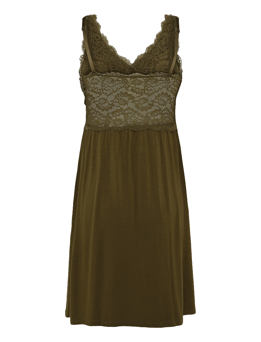 Hunkemöller - SD JERSEY LACE NOVA - nattlinnen - dark olive - 1