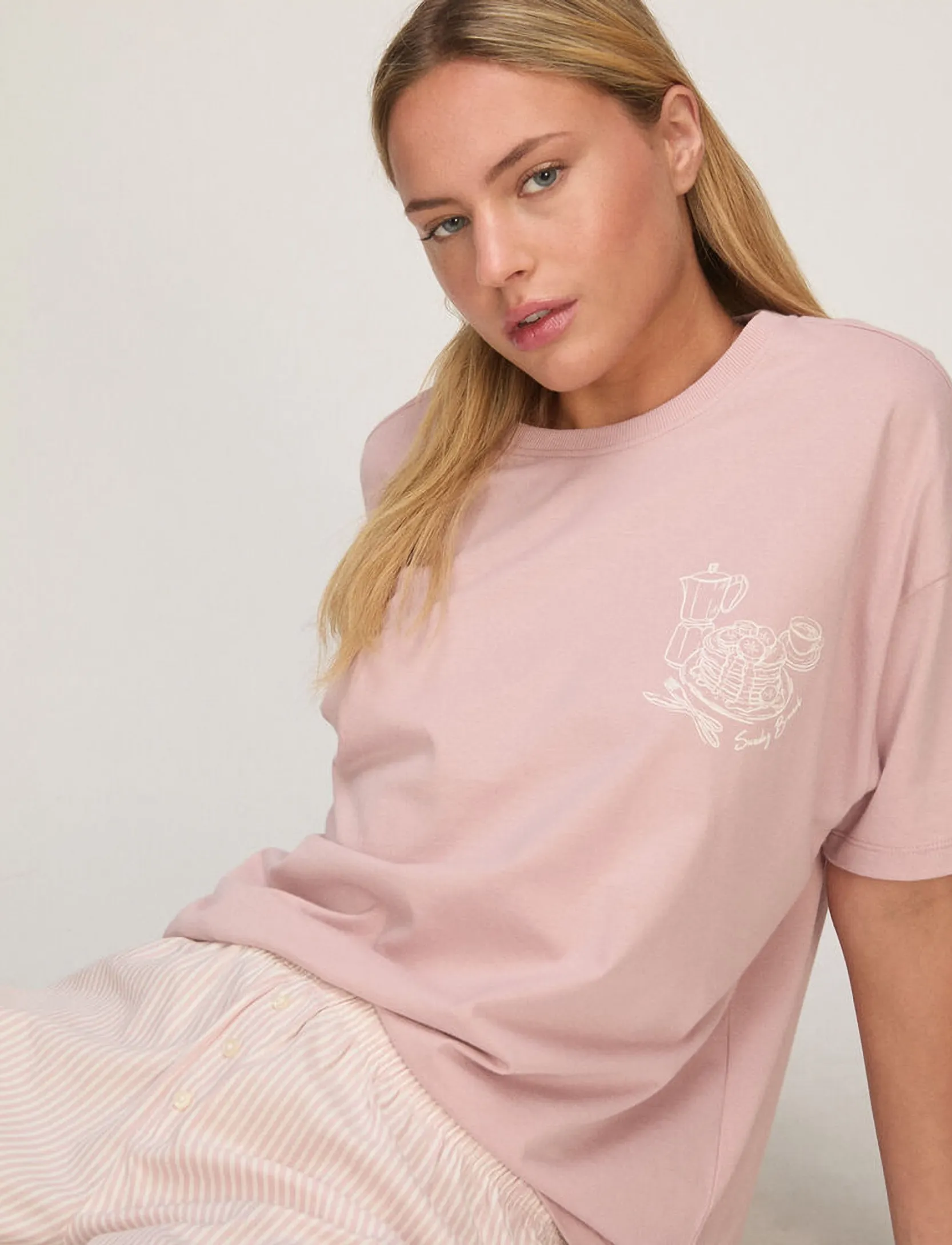 Hunkemöller - Pj Ss Short Vis Co Woven Check - die niedrigsten preise - lotus - 4